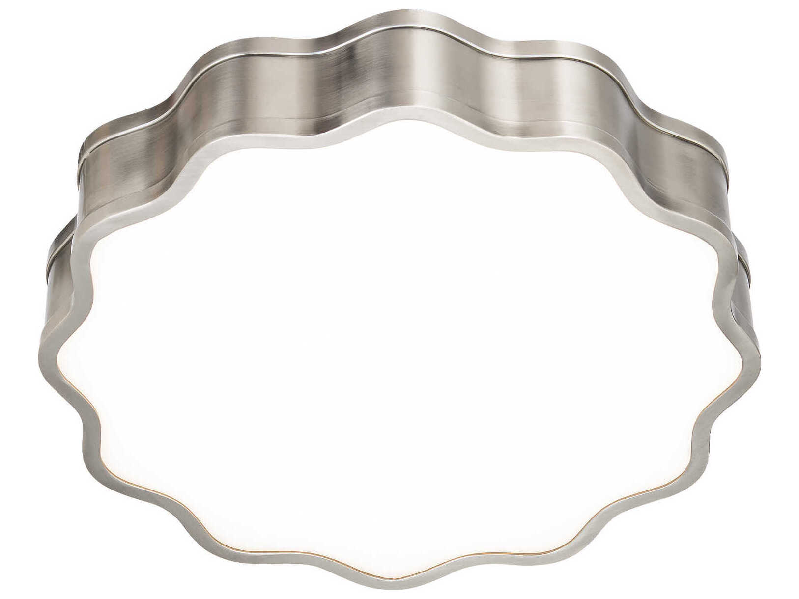 dweLED by WAC Lighting Vaughan 1-Light Brushed Nickel LED Bowl Round Flush Mount