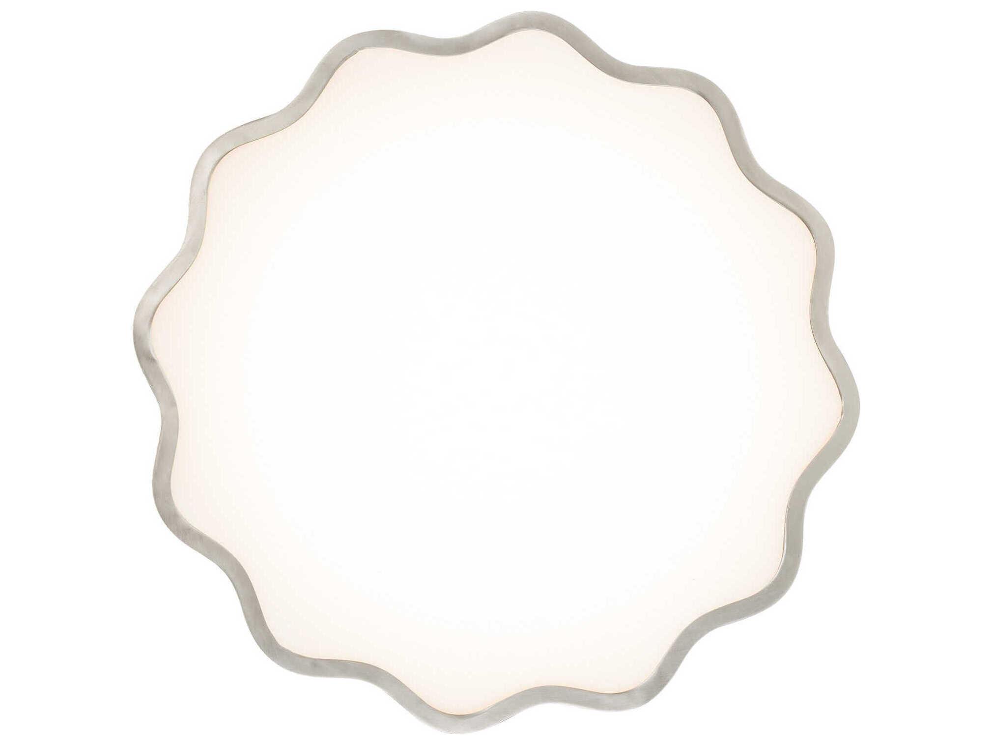 dweLED by WAC Lighting Vaughan 1-Light Brushed Nickel LED Bowl Round Flush Mount