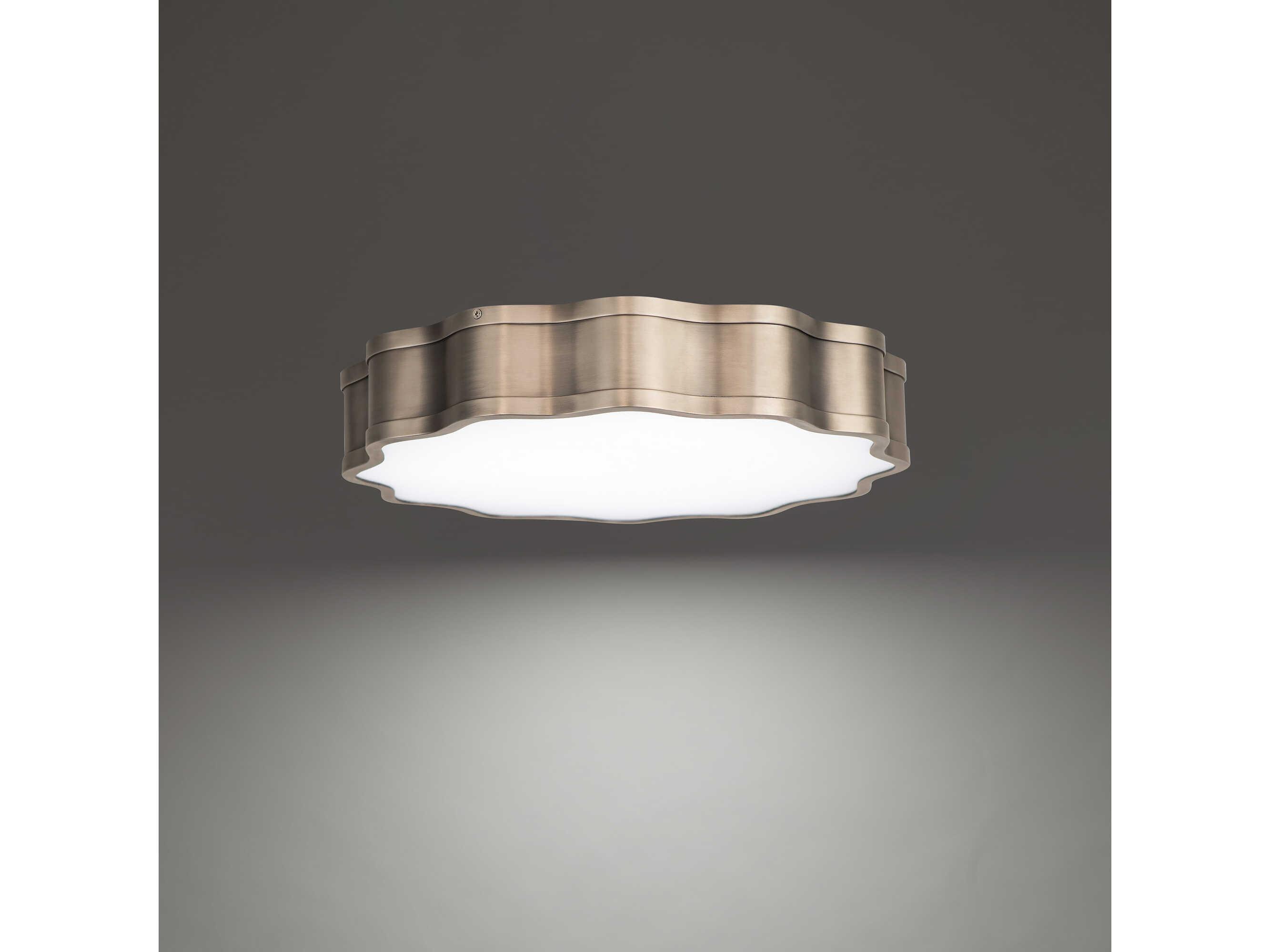 dweLED by WAC Lighting Vaughan 1-Light Brushed Nickel LED Bowl Round Flush Mount