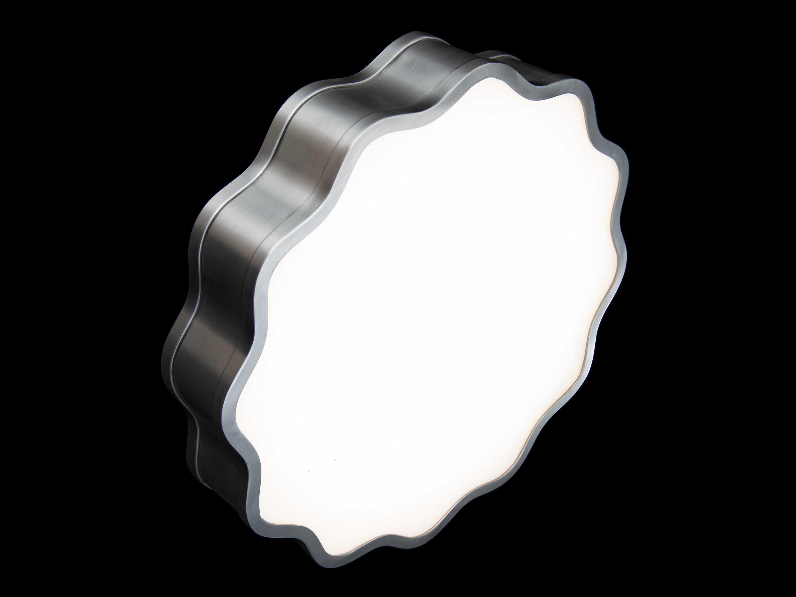 dweLED by WAC Lighting Vaughan 1-Light Brushed Nickel LED Bowl Round Flush Mount