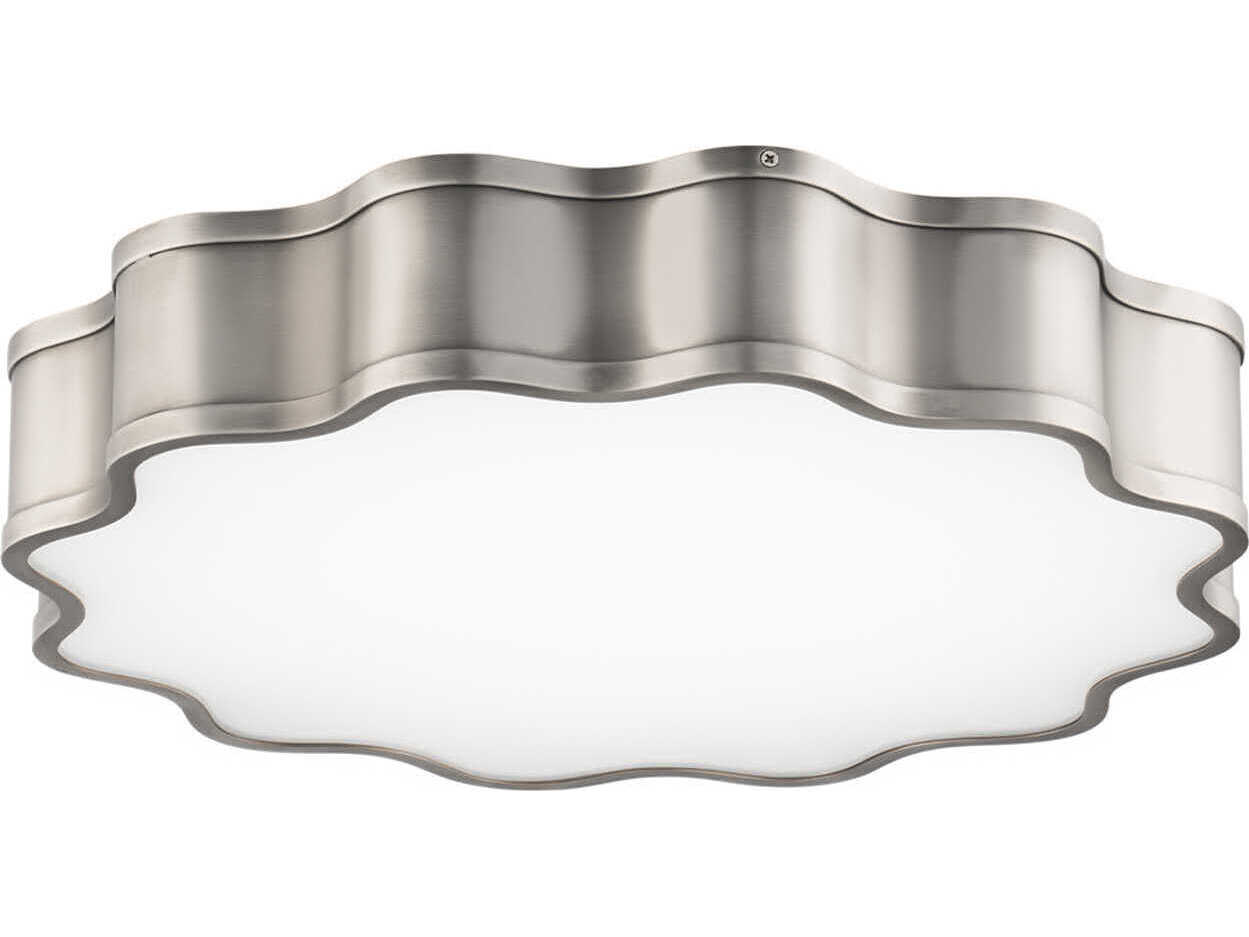 dweLED by WAC Lighting Vaughan 1-Light Brushed Nickel Round Flush Mount