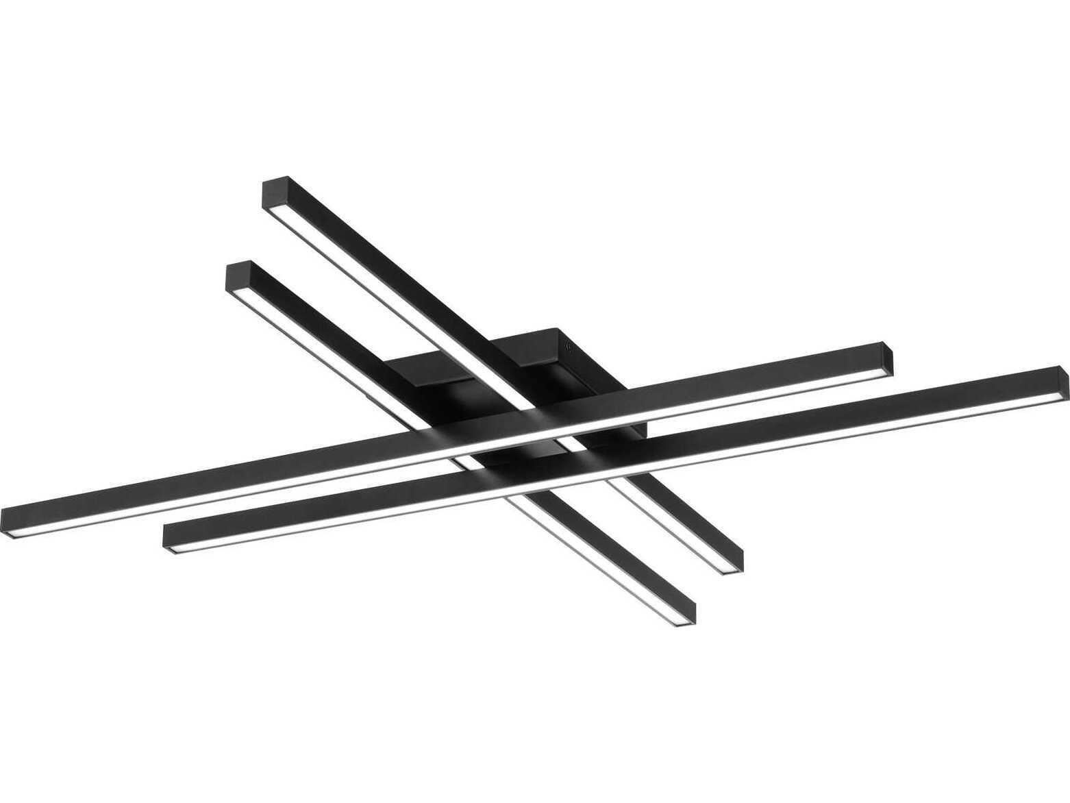 dweLED by WAC Lighting Parallax 1-Light Black LED Geometric Linear Flush Mount