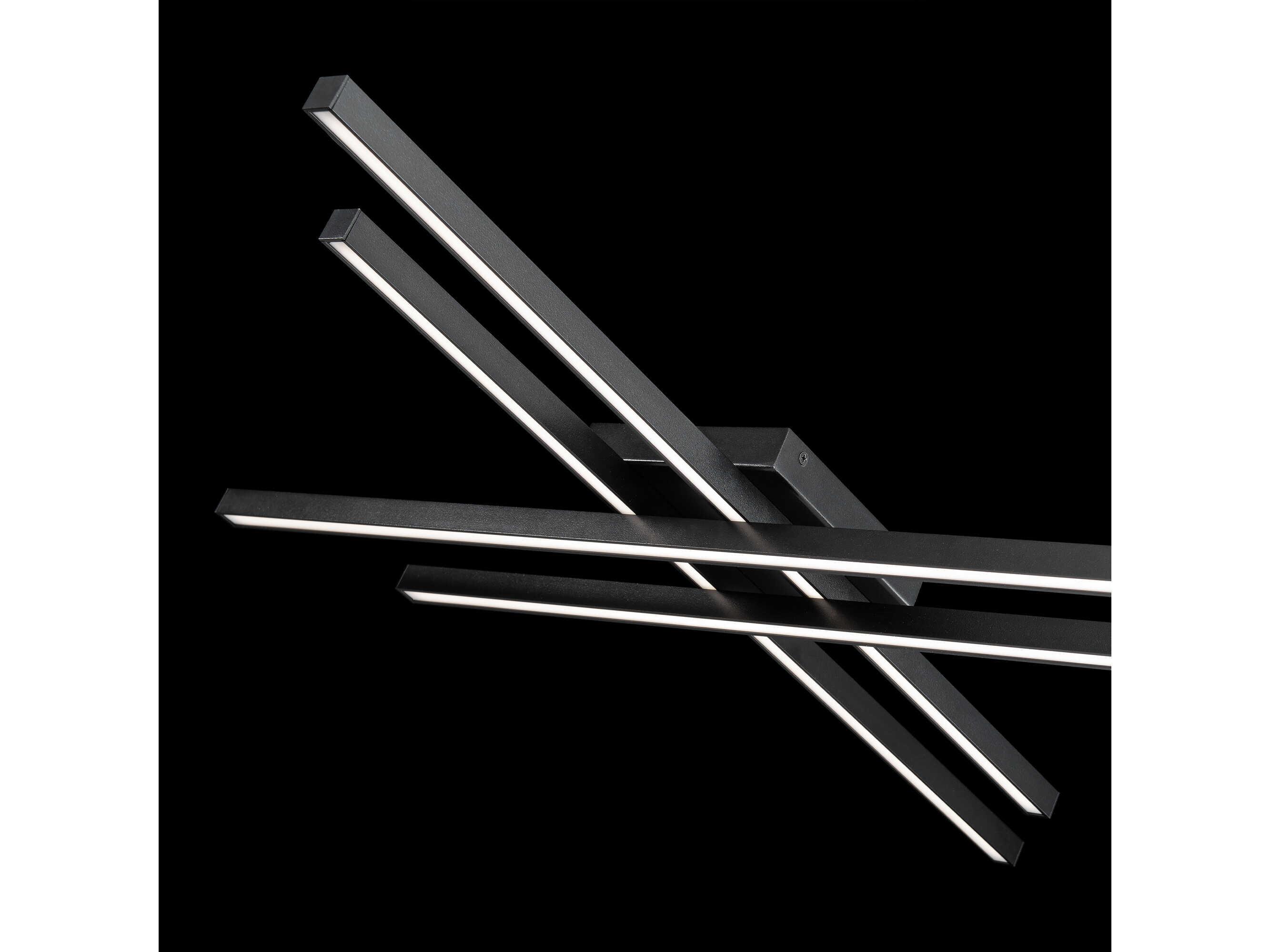 dweLED by WAC Lighting Parallax 1-Light Black LED Geometric Linear Flush Mount