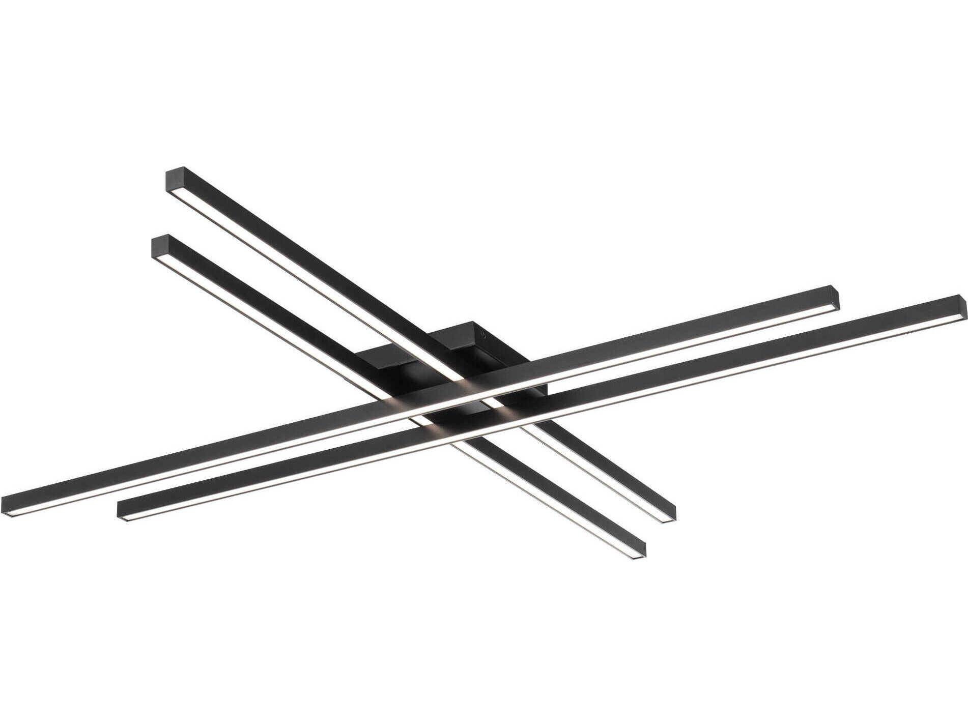 dweLED by WAC Lighting Parallax 1-Light Black LED Geometric Linear Flush Mount