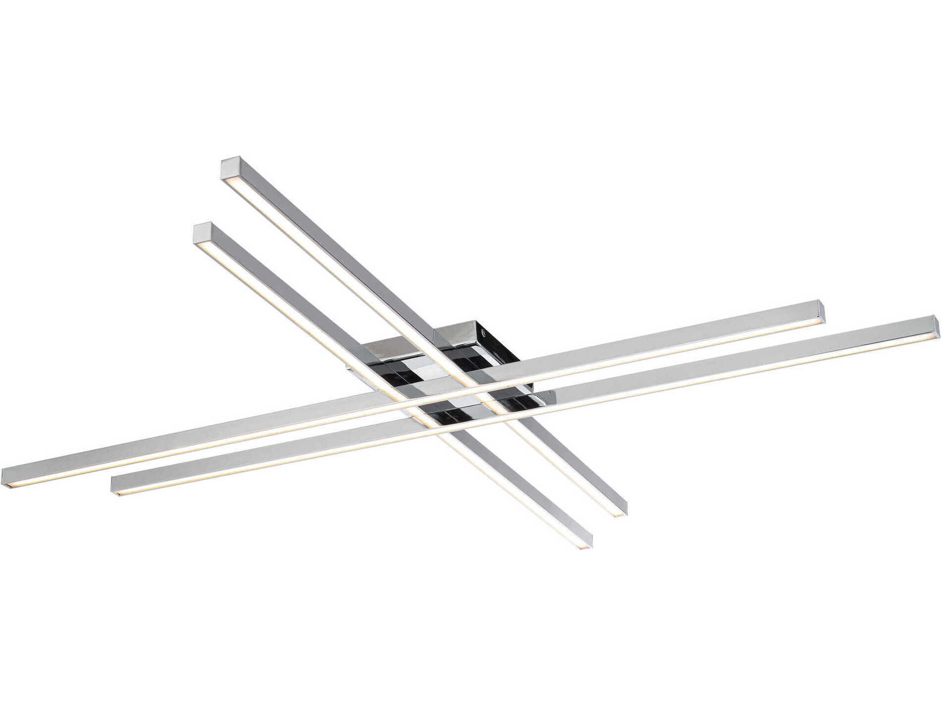 dweLED by WAC Lighting Parallax 1-Light Chrome LED Geometric Linear Flush Mount