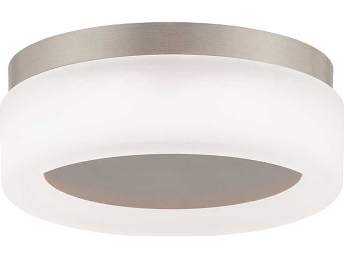 dweLED by WAC Lighting Bonham 1-Light Brushed Nickel Drum Flush Mount