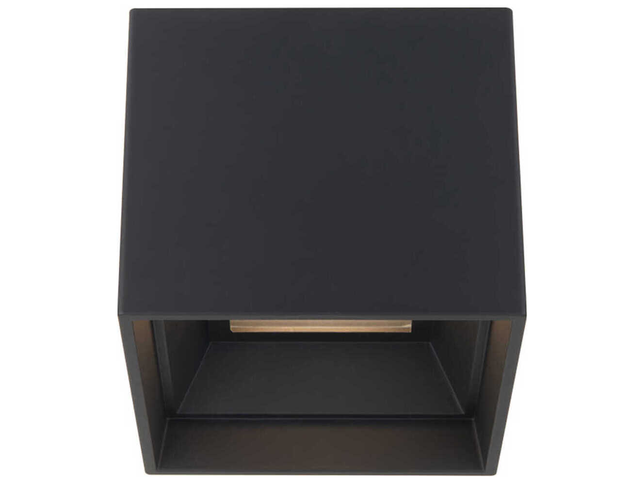 dweLED by WAC Lighting Downtown 1-Light Black Glass LED Flush Mount