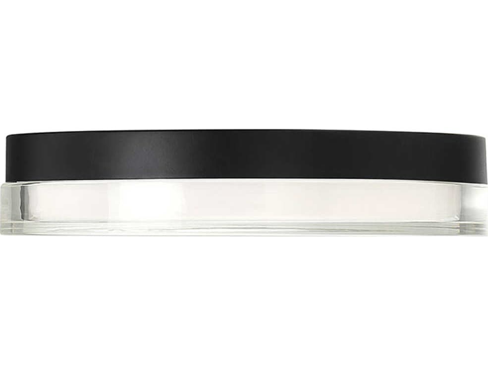 dweLED by WAC Lighting Dot 1-Light Black LED Round Flush Mount