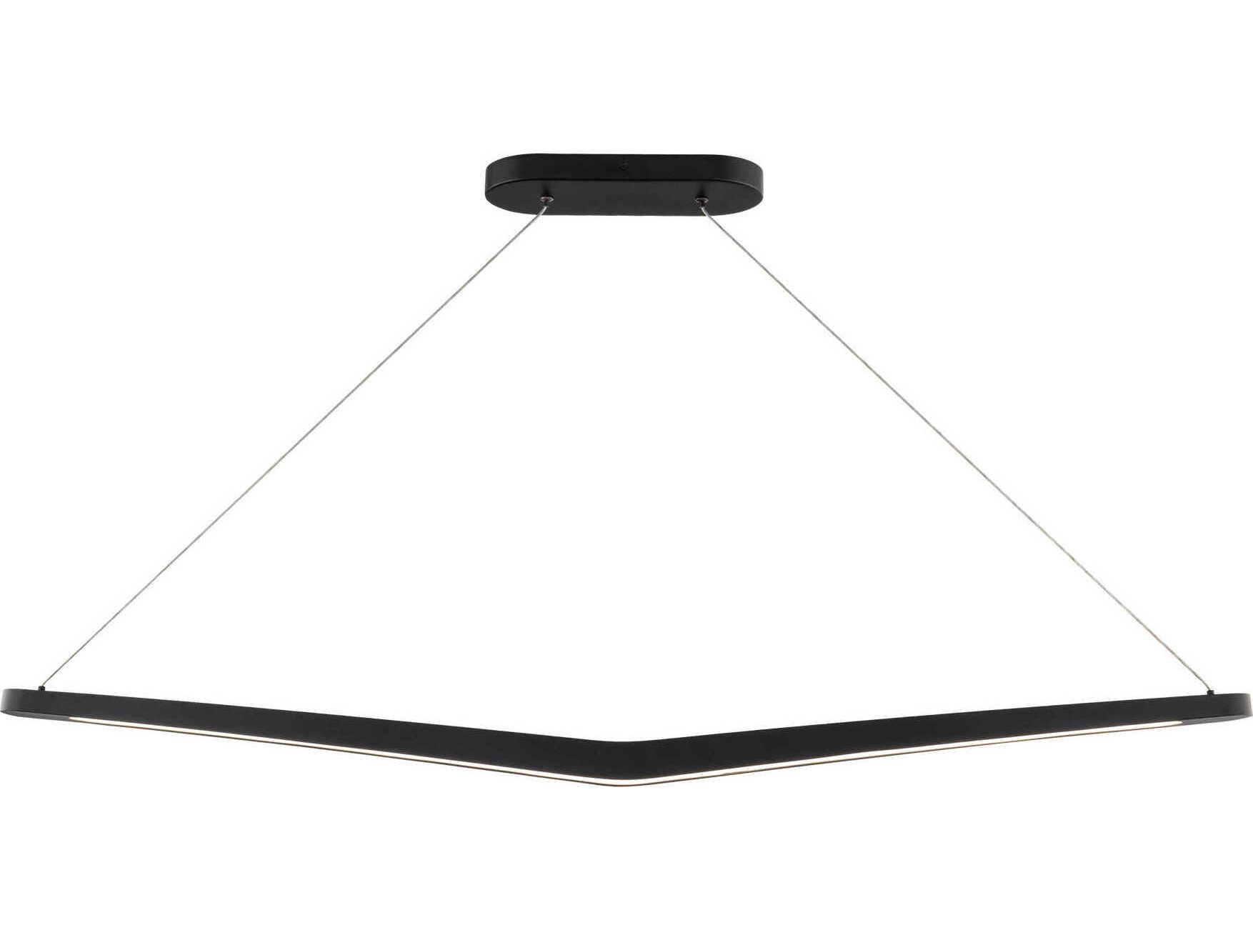 dweLED by WAC Lighting Alleron 1-Light Black Linear Island Pendant