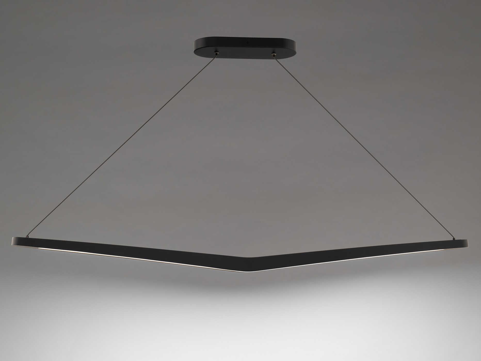 dweLED by WAC Lighting Alleron 1-Light Black Linear Island Pendant