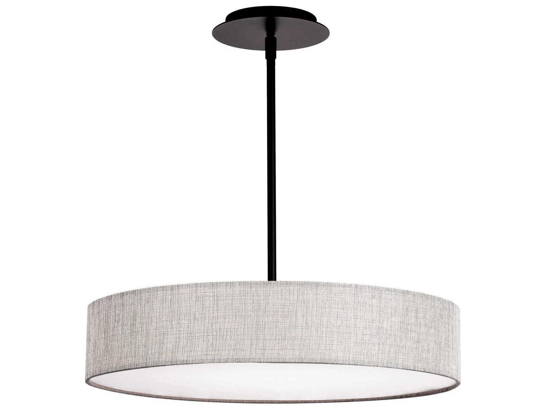 dweLED by WAC Lighting Manhattan 1-Light Black LED Drum Round Pendant