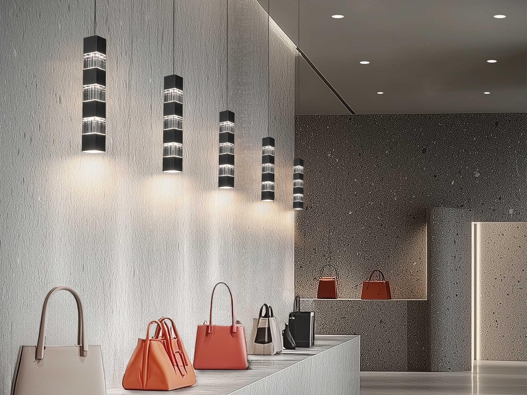 dweLED by WAC Lighting Super Star 1-Light Black Linear Mini Pendant