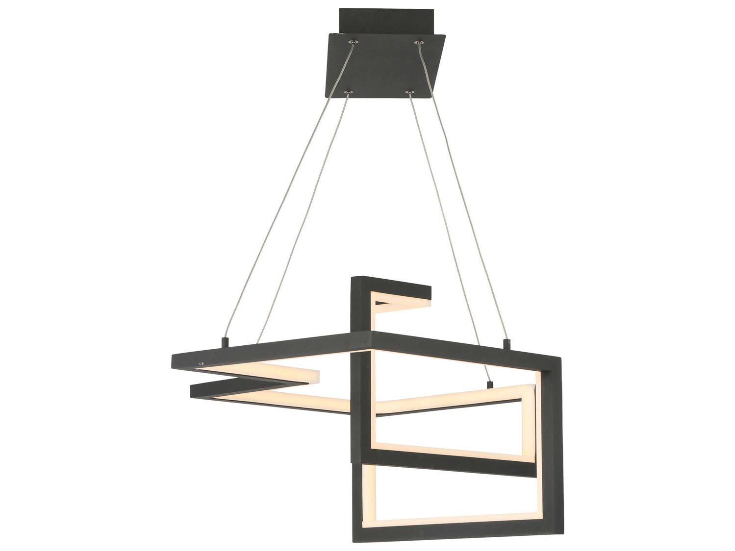 dweLED by WAC Lighting Minecraft 1-Light Black LED Geometric Pendant