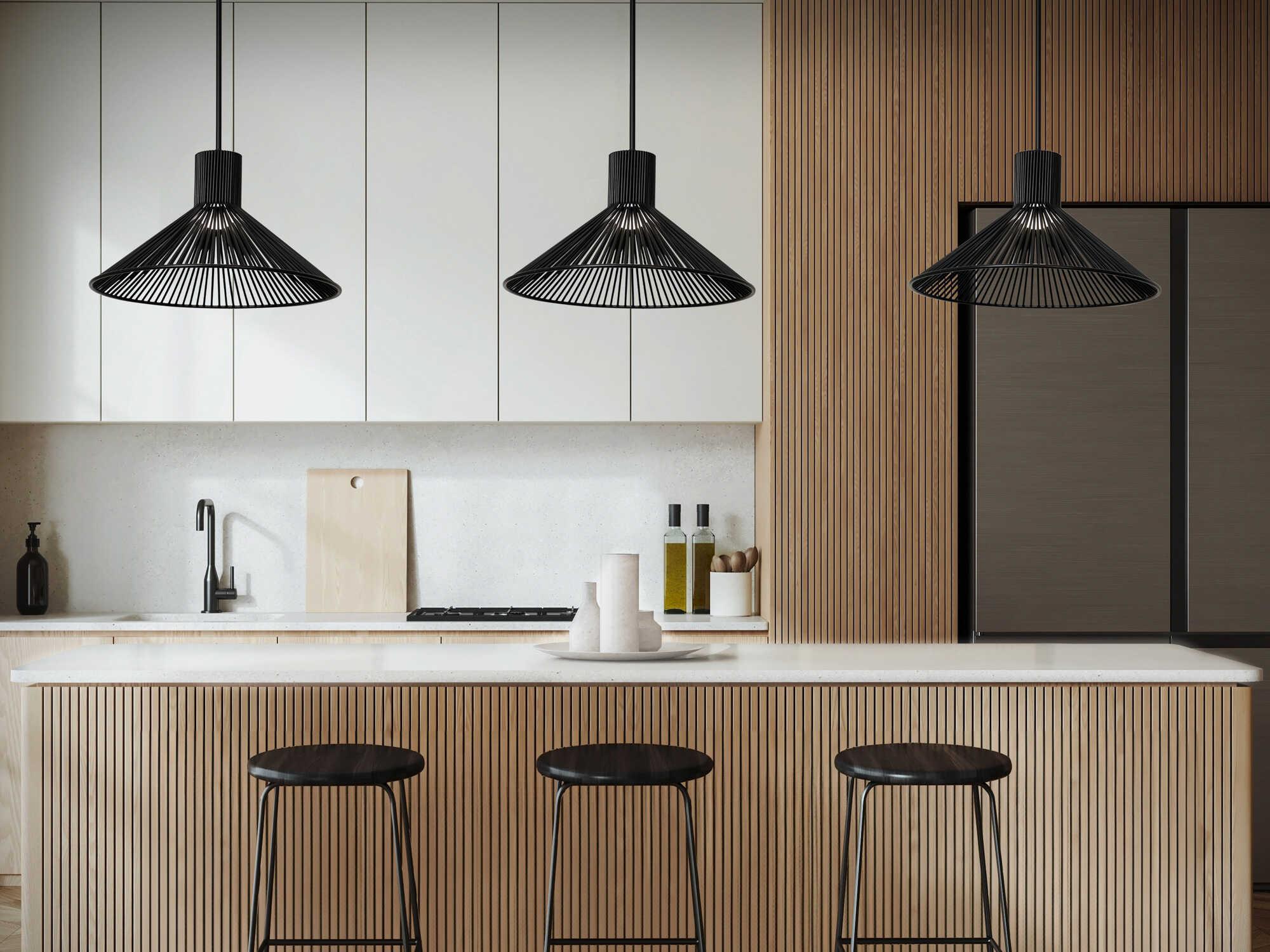 dweLED by WAC Lighting Cappe 1-Light Black Pendant