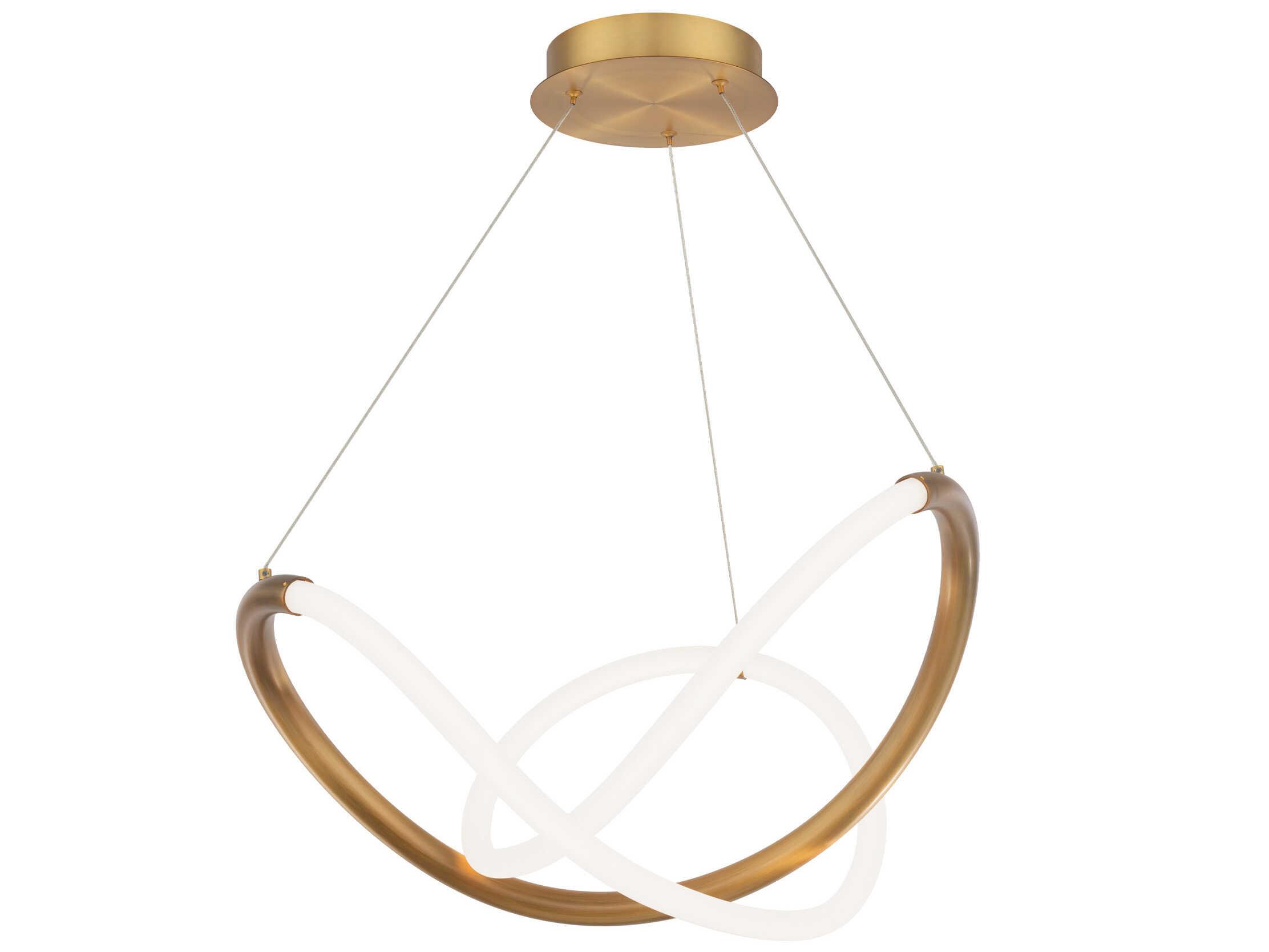 dweLED by WAC Lighting Solo 1-Light Aged Brass LED Pendant