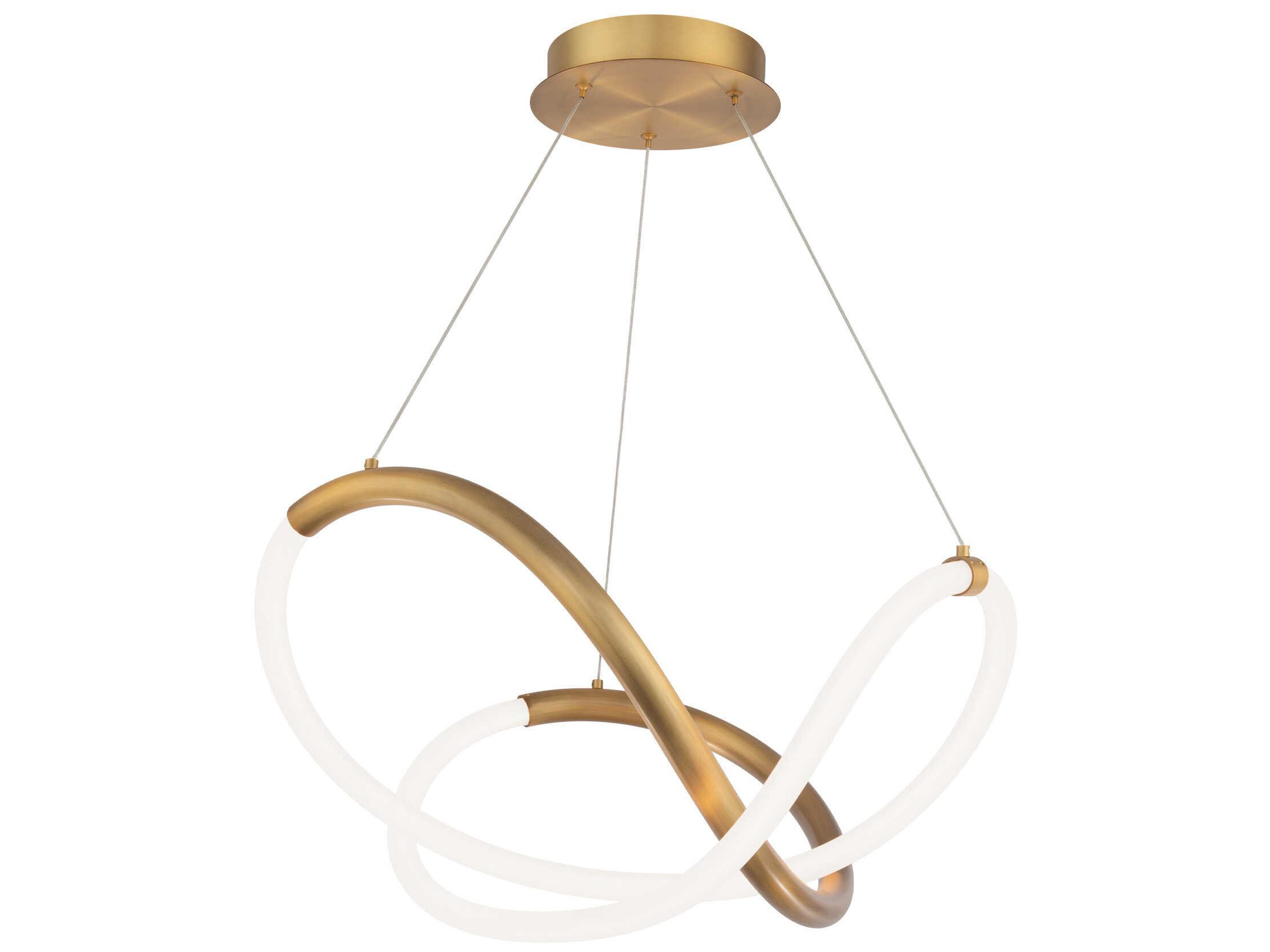 dweLED by WAC Lighting Solo 1-Light Aged Brass LED Pendant