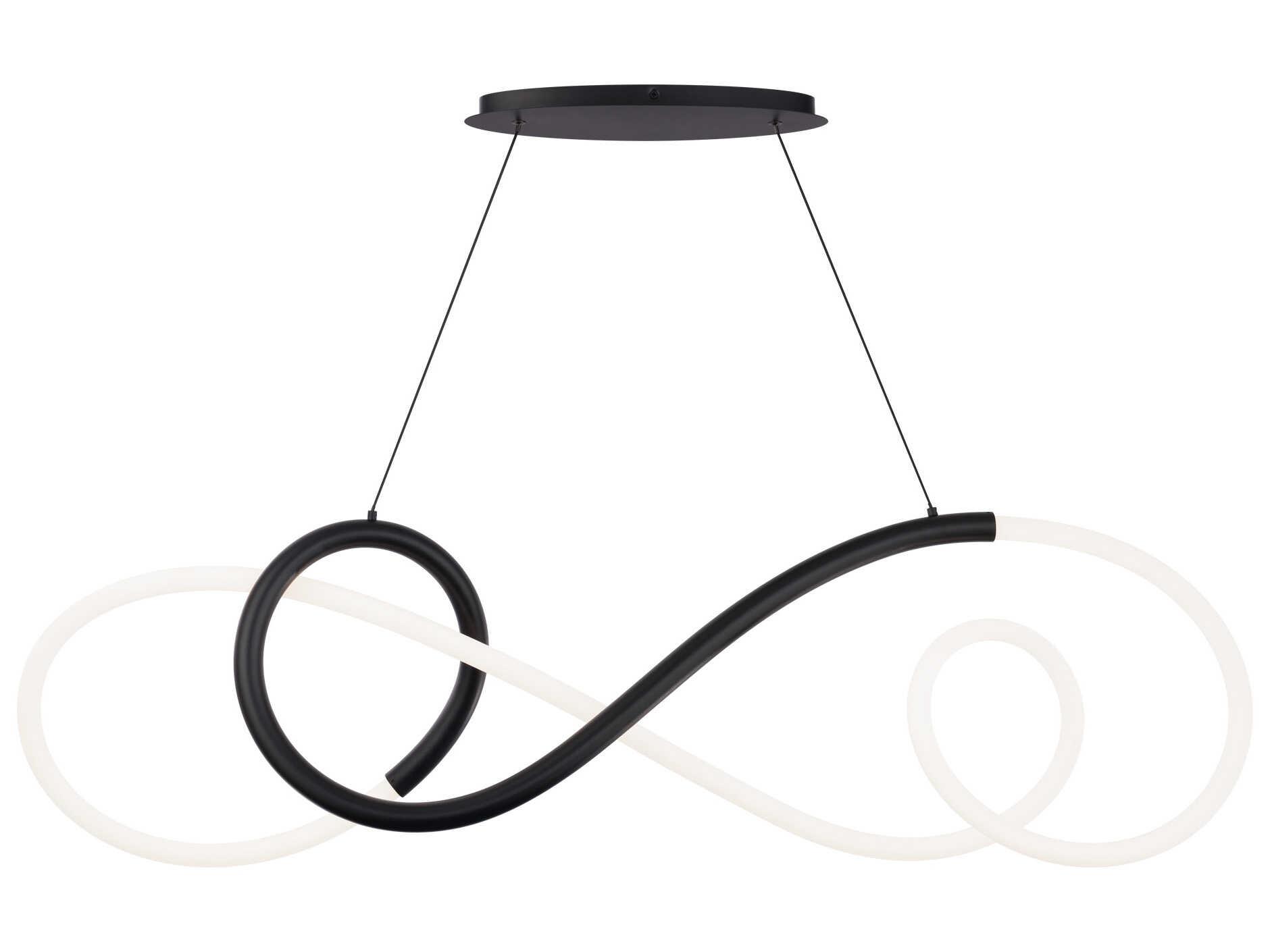 dweLED by WAC Lighting Solo 1-Light Black LED Linear Island Pendant