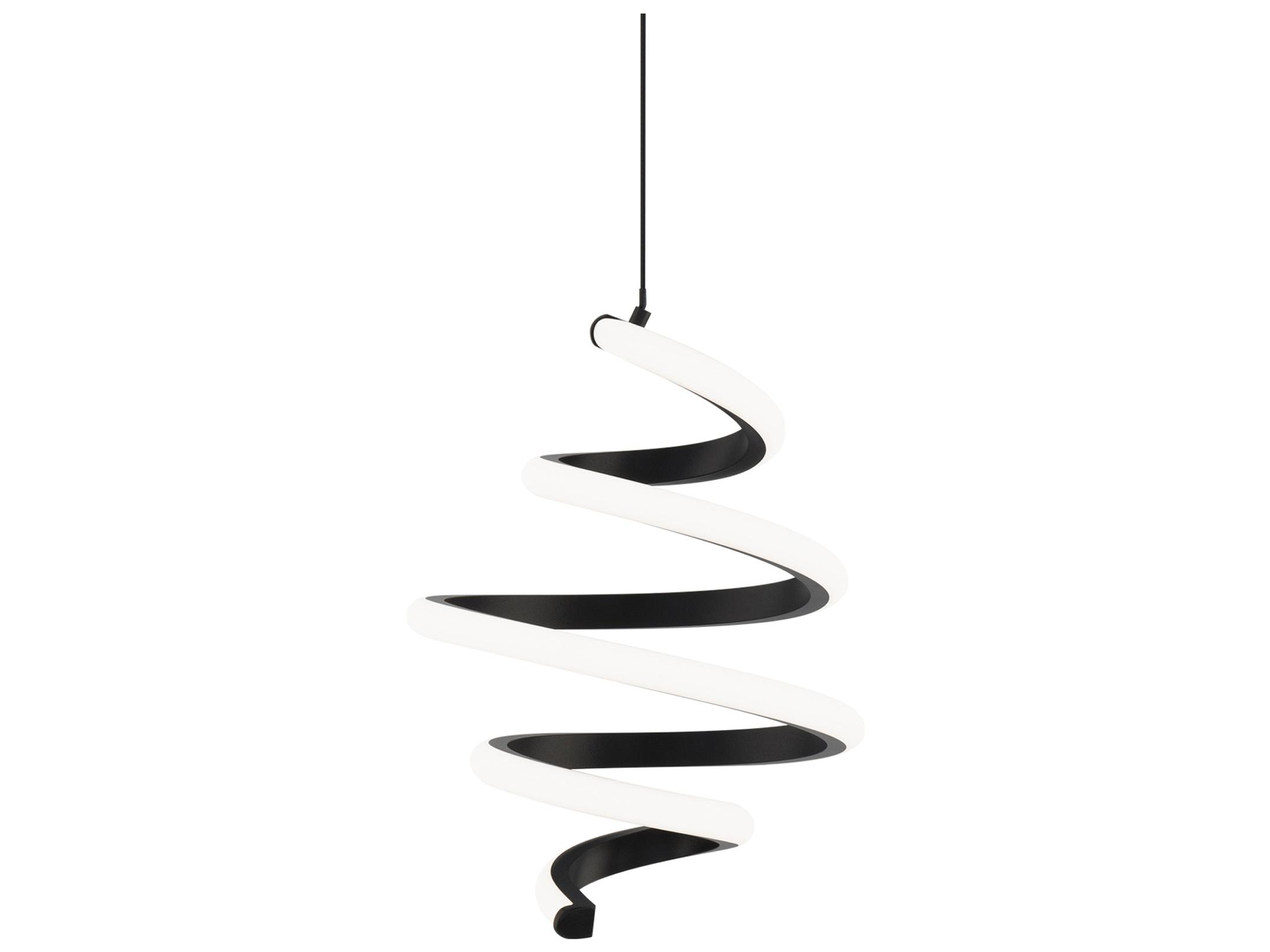dweLED by WAC Lighting Whirl 1-Light Black Mini Pendant