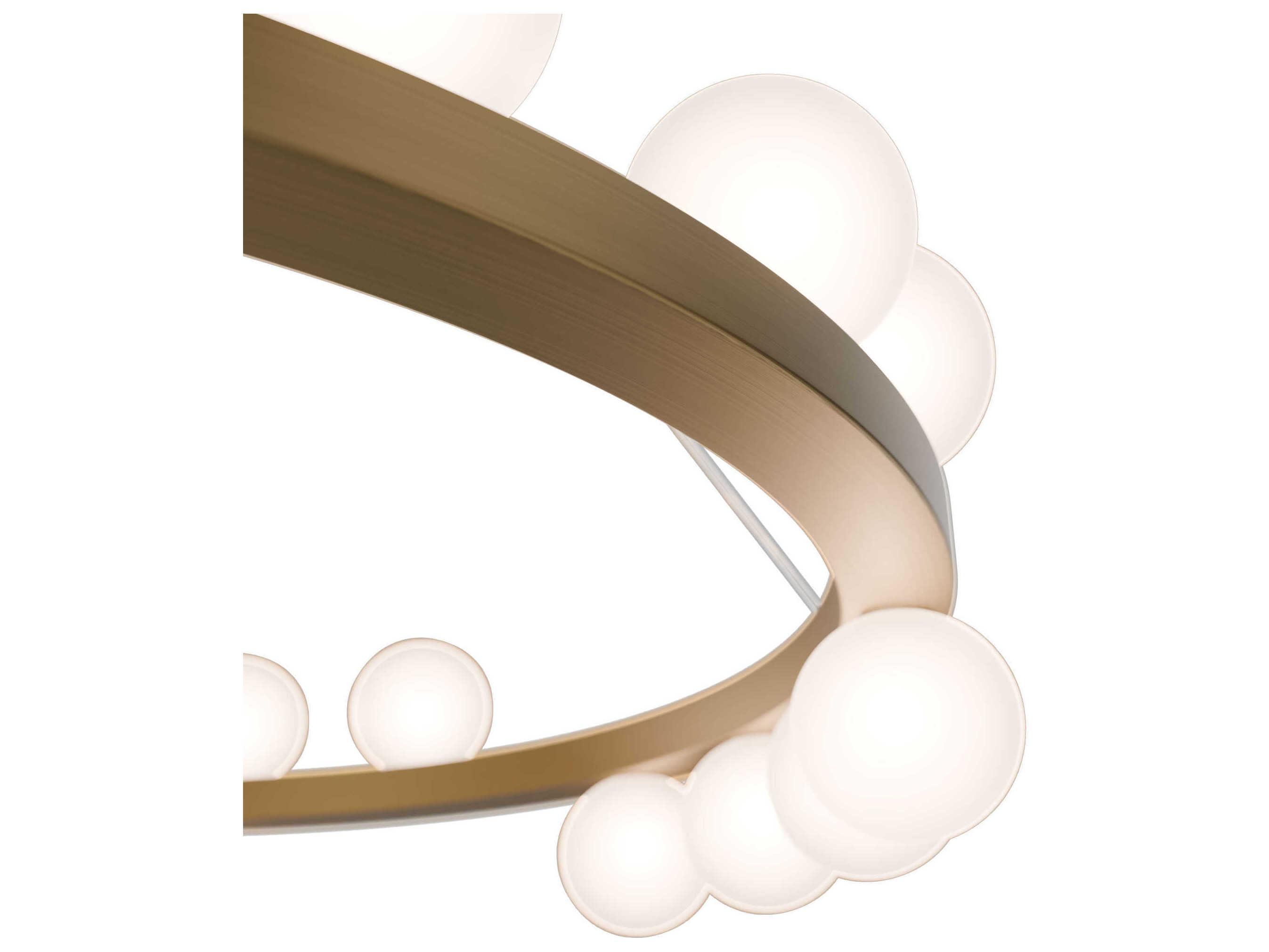 dweLED by WAC Lighting Carousel 21-Light Aged Brass Globe Round Chandelier