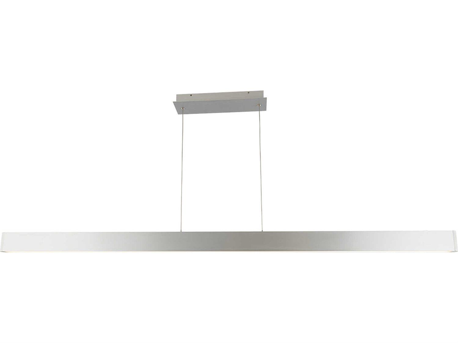 dweLED by WAC Lighting Volo 1-Light Brushed Aluminum Silver LED Linear Island Pendant