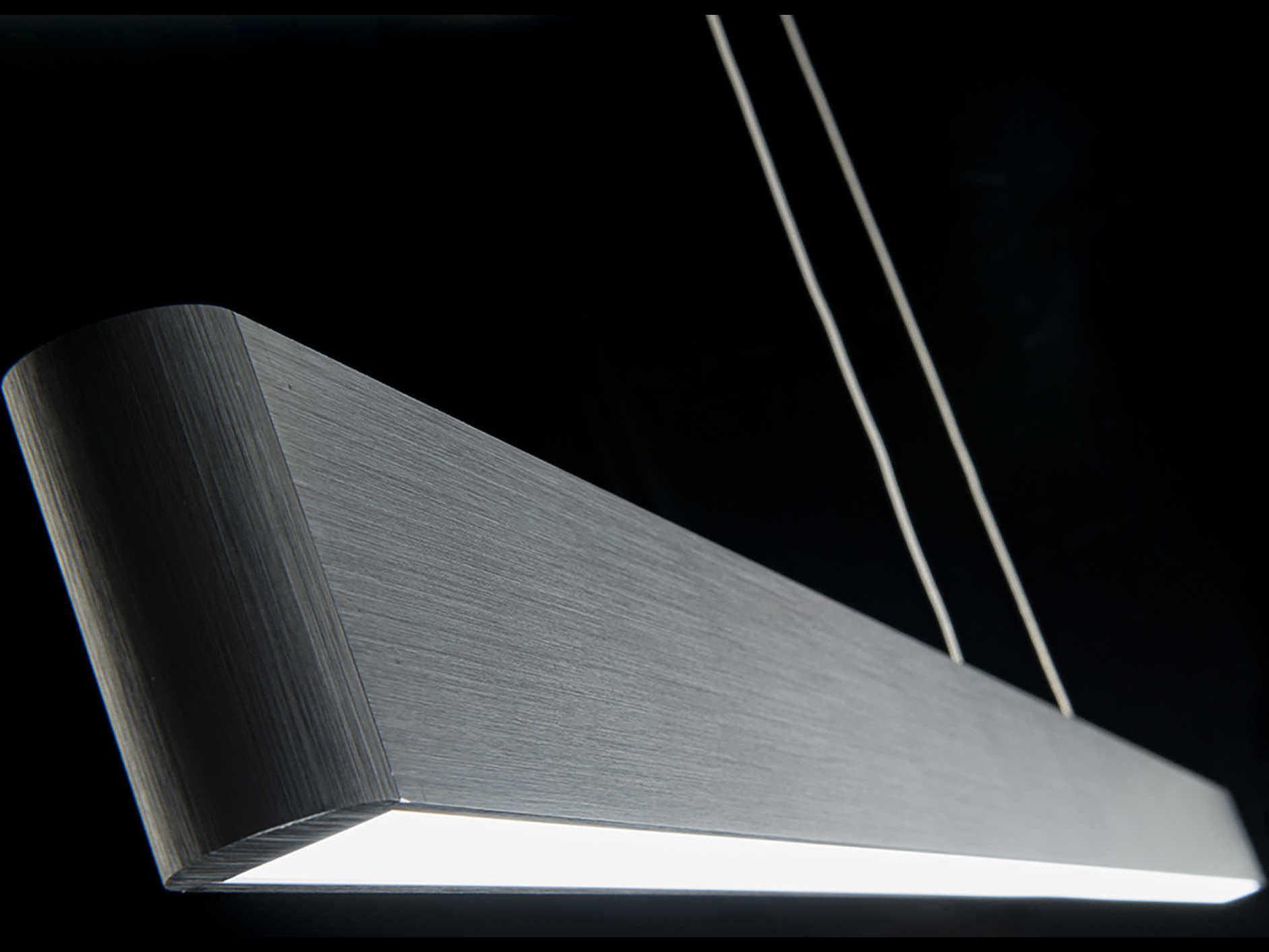 dweLED by WAC Lighting Volo 1-Light Brushed Aluminum Silver LED Linear Island Pendant