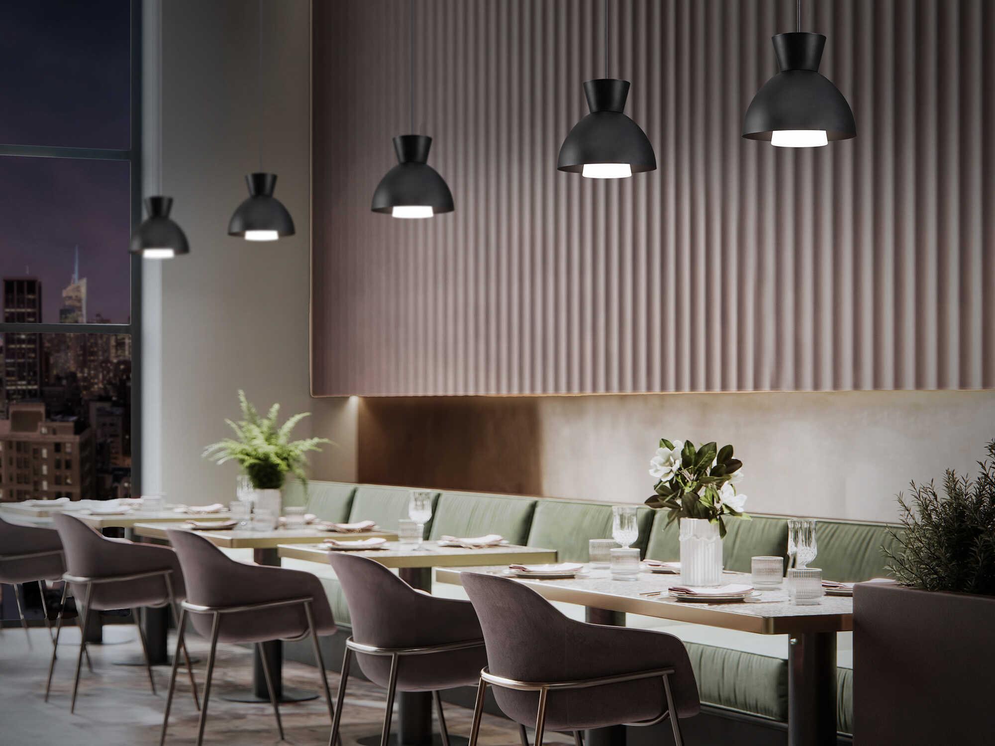 dweLED by WAC Lighting Carafe 1-Light Black LED Pendant