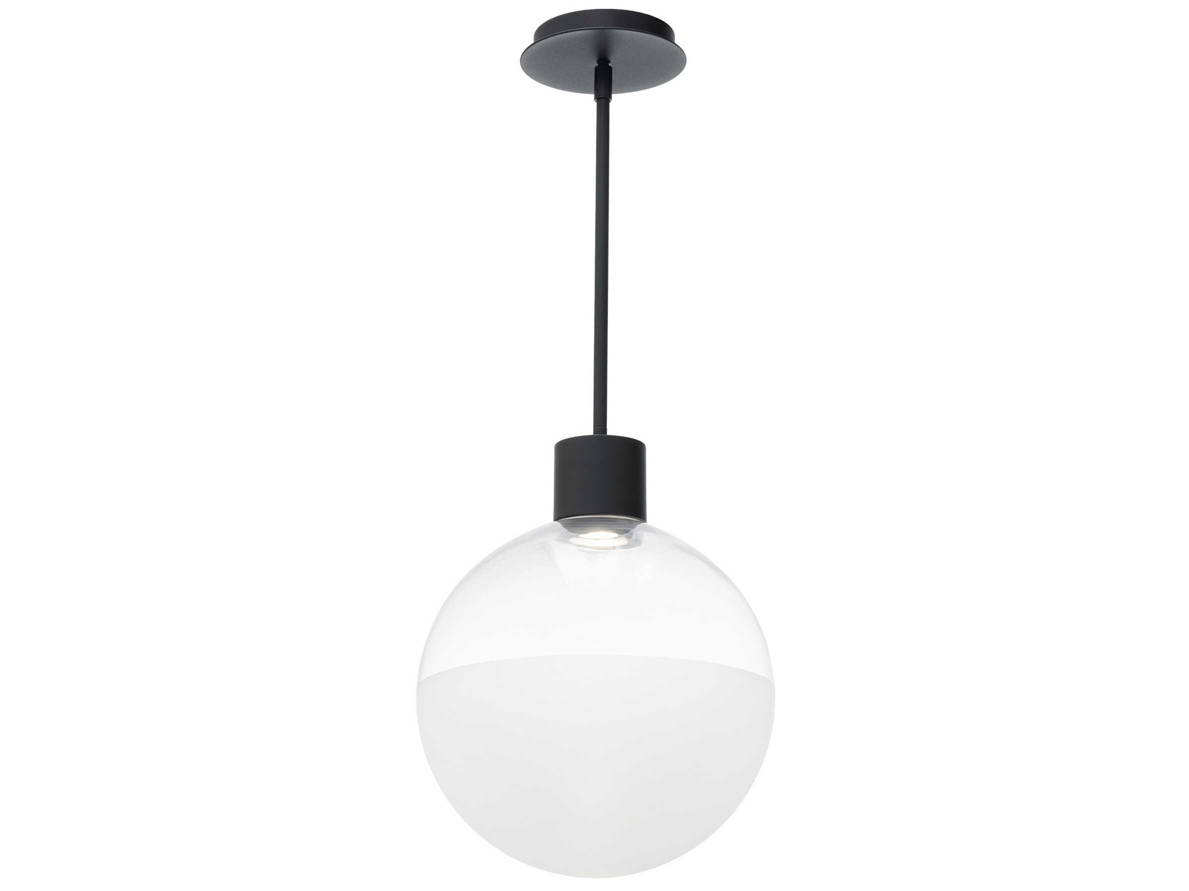 dweLED by WAC Lighting Gaze 1-Light Black Globe Mini Pendant