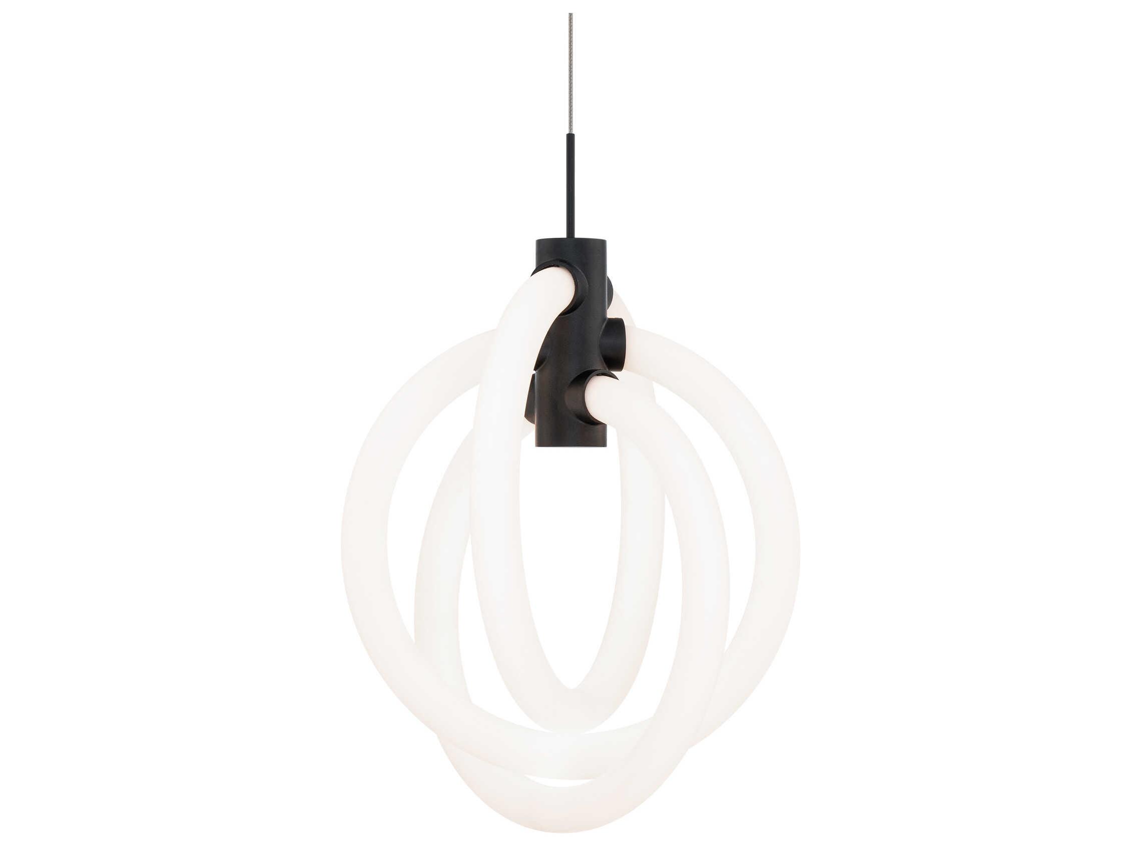 dweLED by WAC Lighting Knot 3-Light Black Mini Pendant