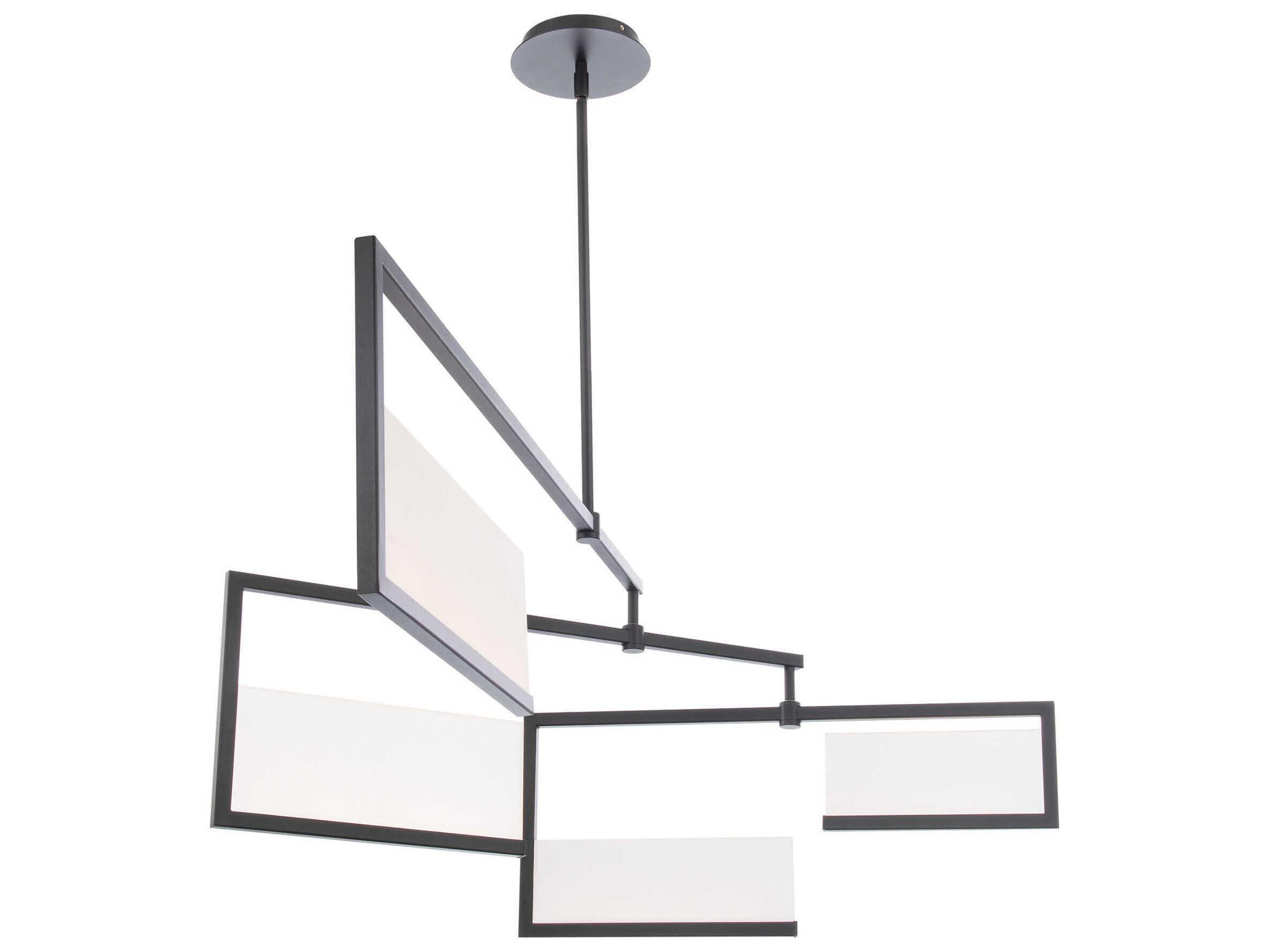 dweLED by WAC Lighting Quartet 4-Light Black LED Island Pendant