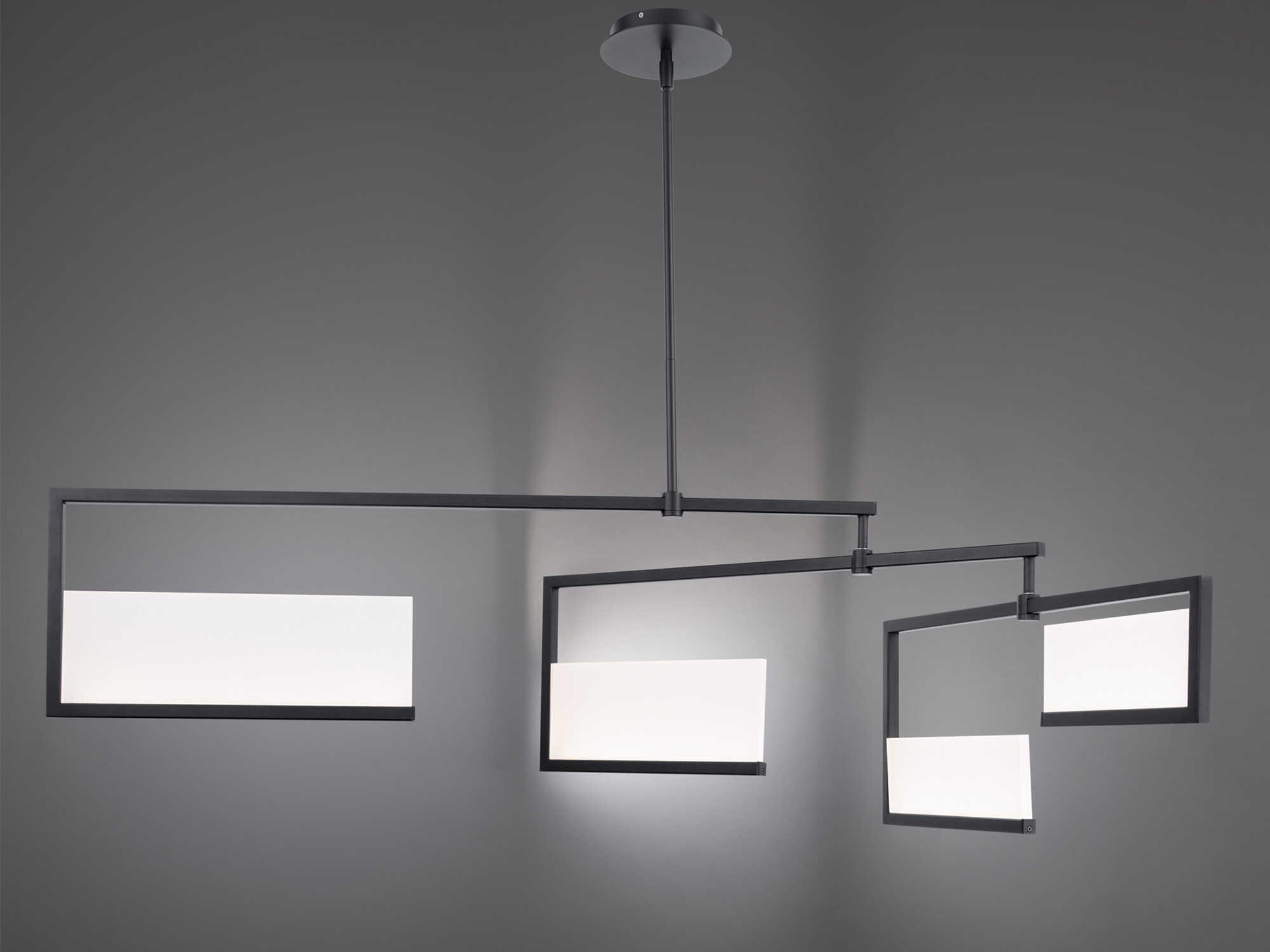 dweLED by WAC Lighting Quartet 4-Light Black LED Island Pendant