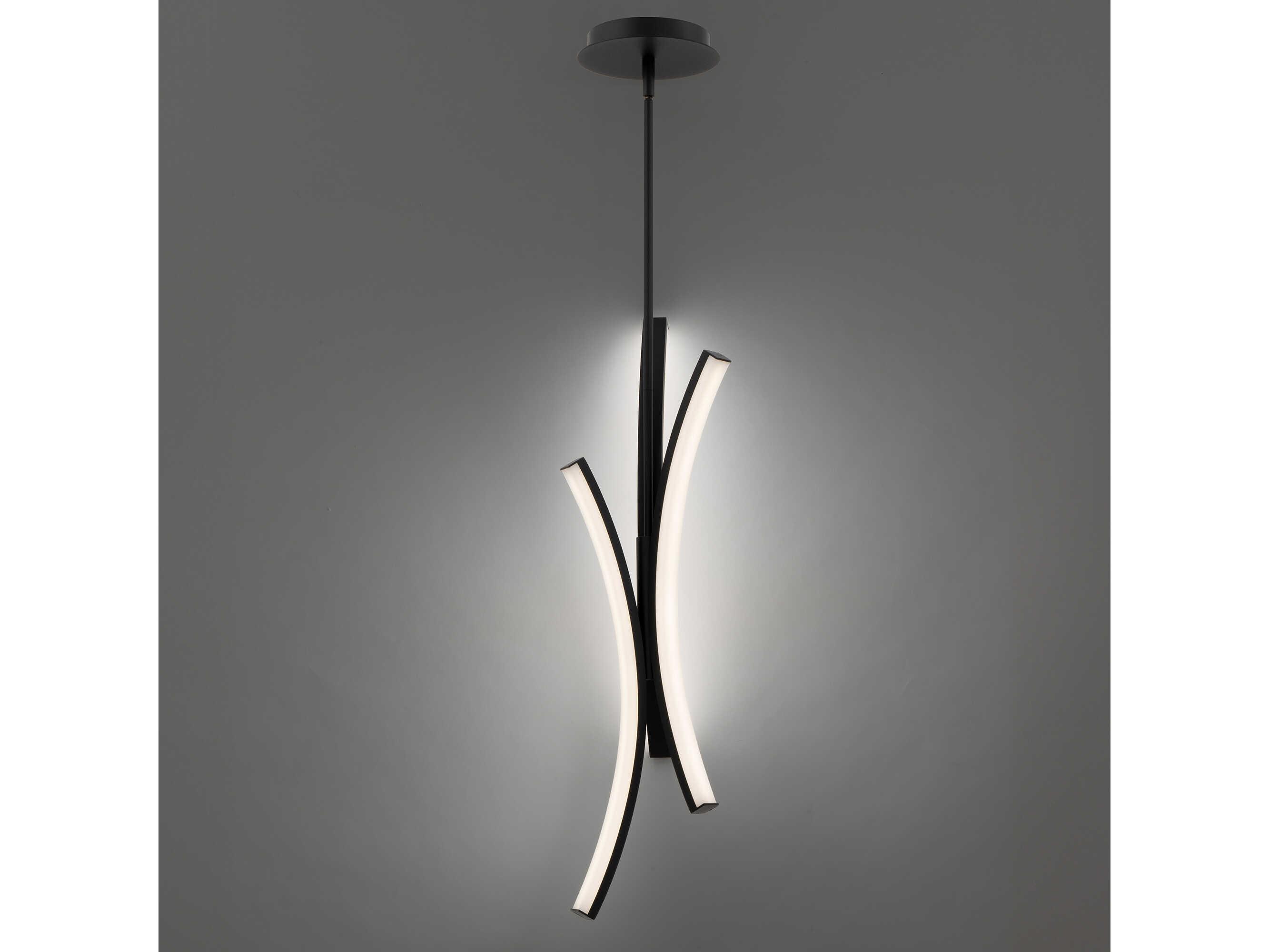 dweLED by WAC Lighting Tusk 3-Light Black Linear Mini Pendant