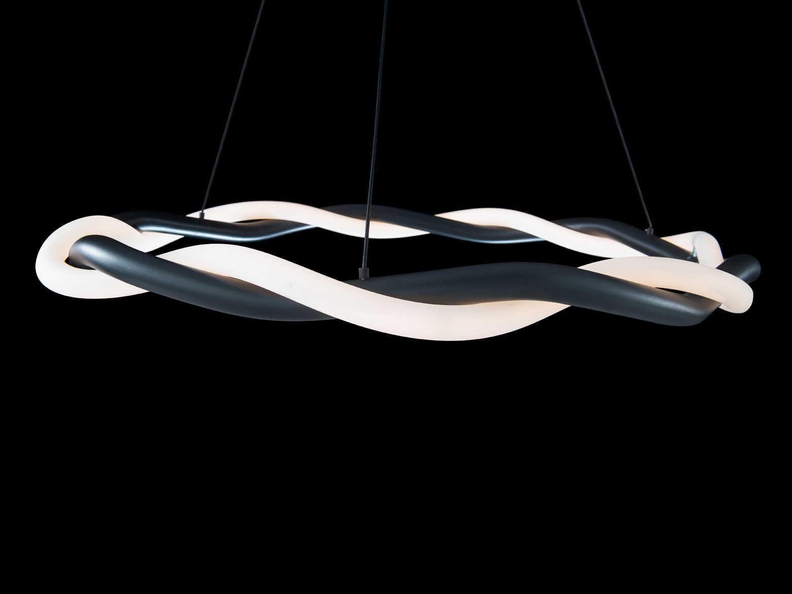 dweLED by WAC Lighting Escapade 1-Light Black LED Round Pendant