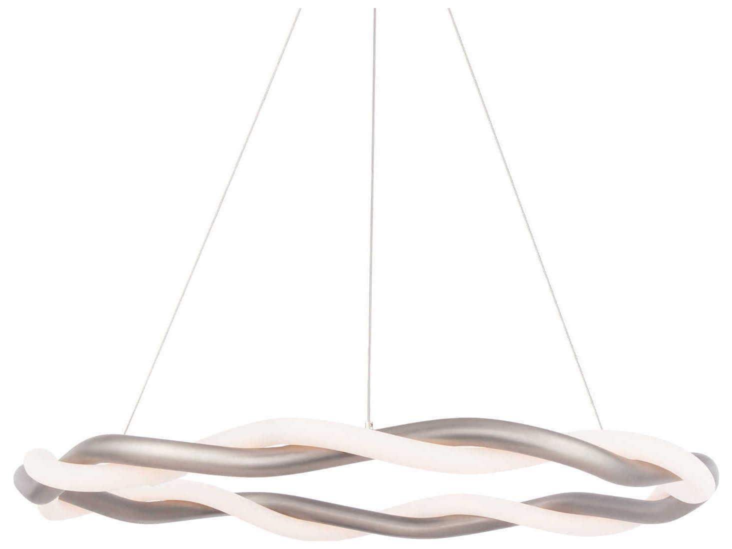 dweLED by WAC Lighting Escapade 1-Light Brushed Nickel LED Round Pendant