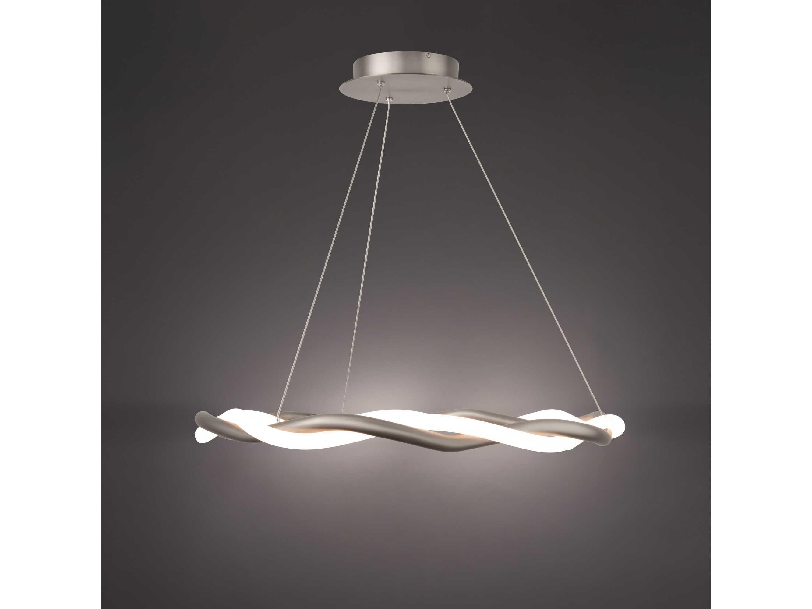 dweLED by WAC Lighting Escapade 1-Light Brushed Nickel LED Round Pendant