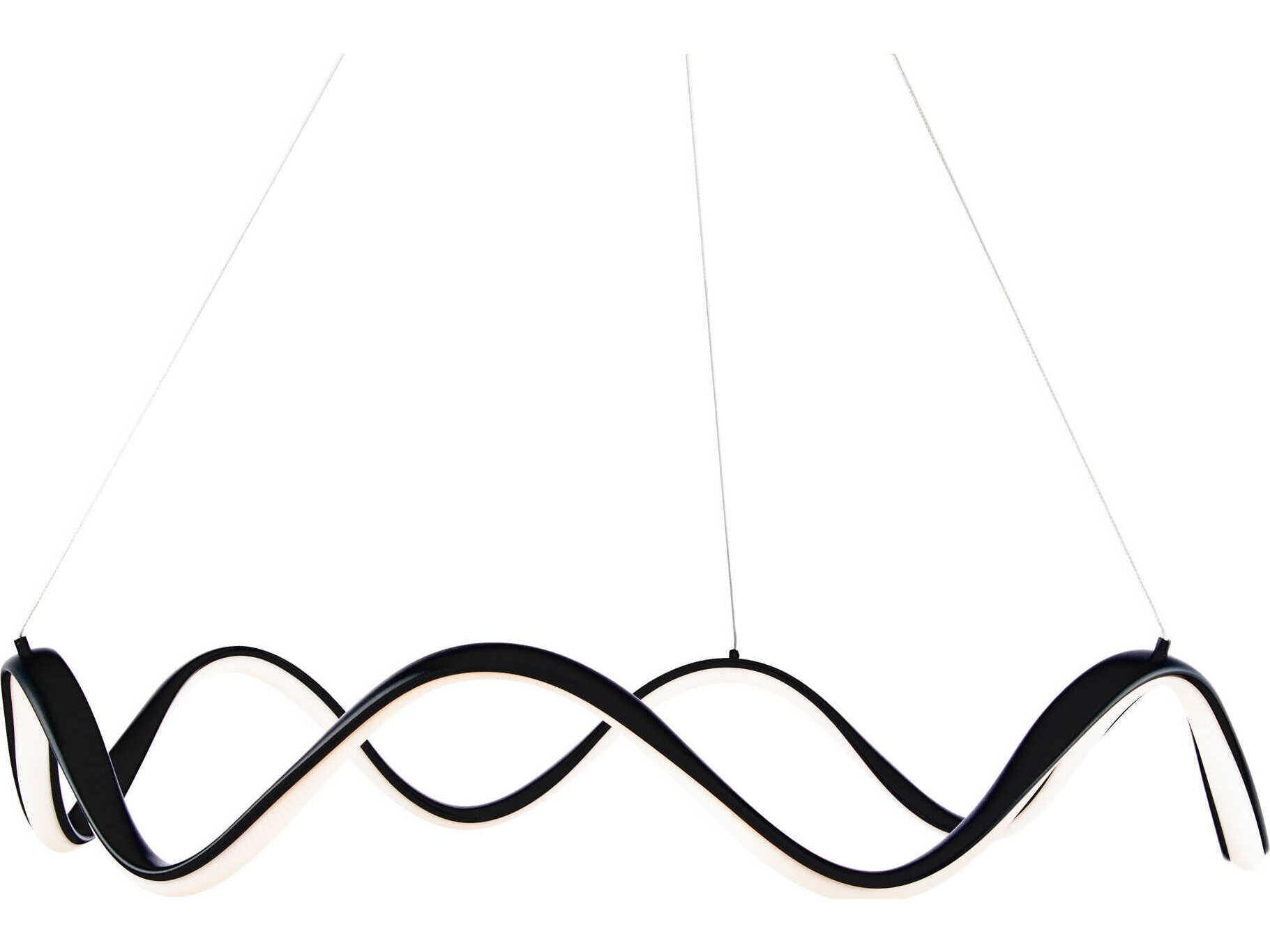 dweLED by WAC Lighting Morae 1-Light Black LED Round Pendant