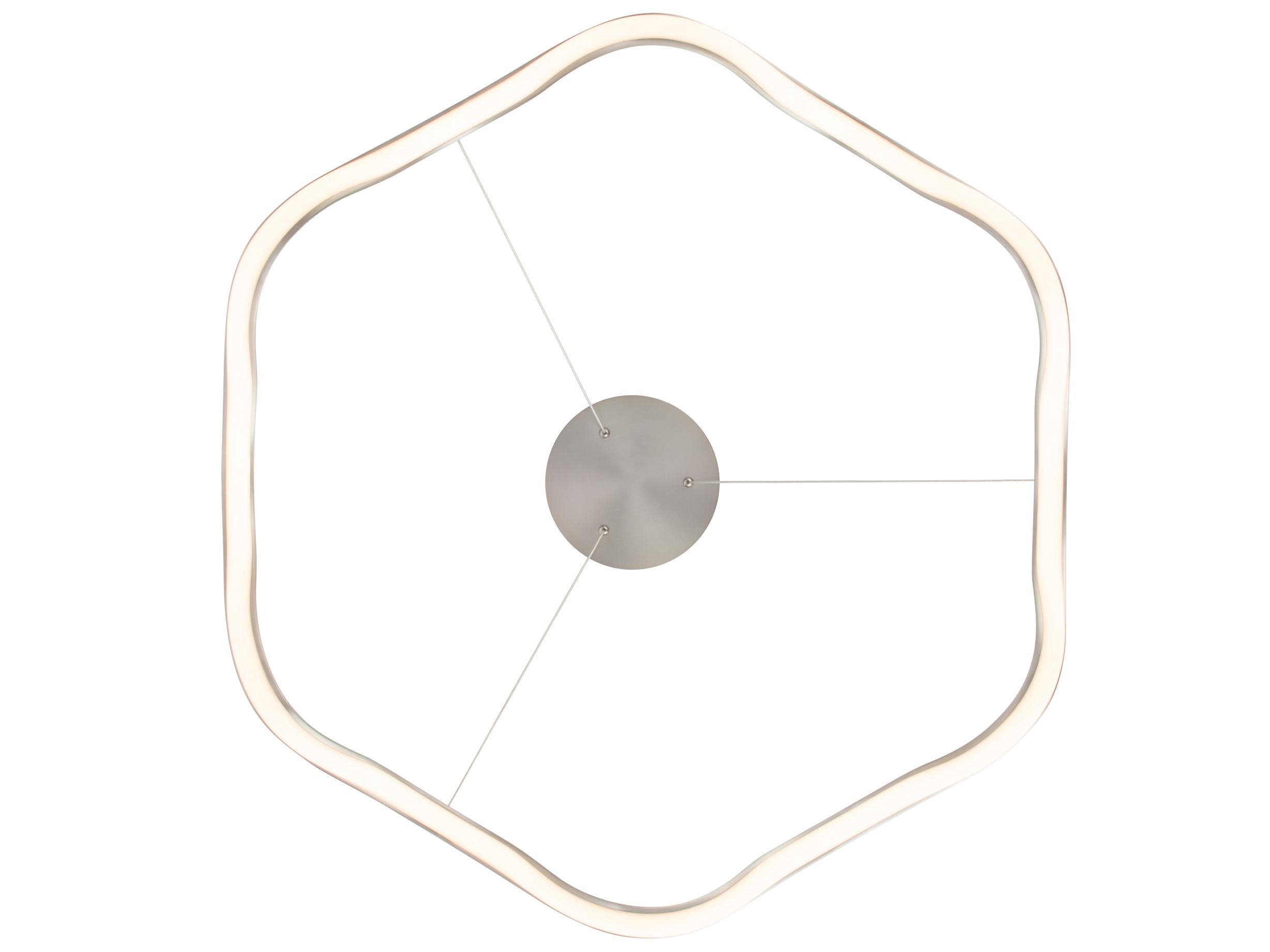 dweLED by WAC Lighting Morae 1-Light Brushed Nickel LED Round Pendant