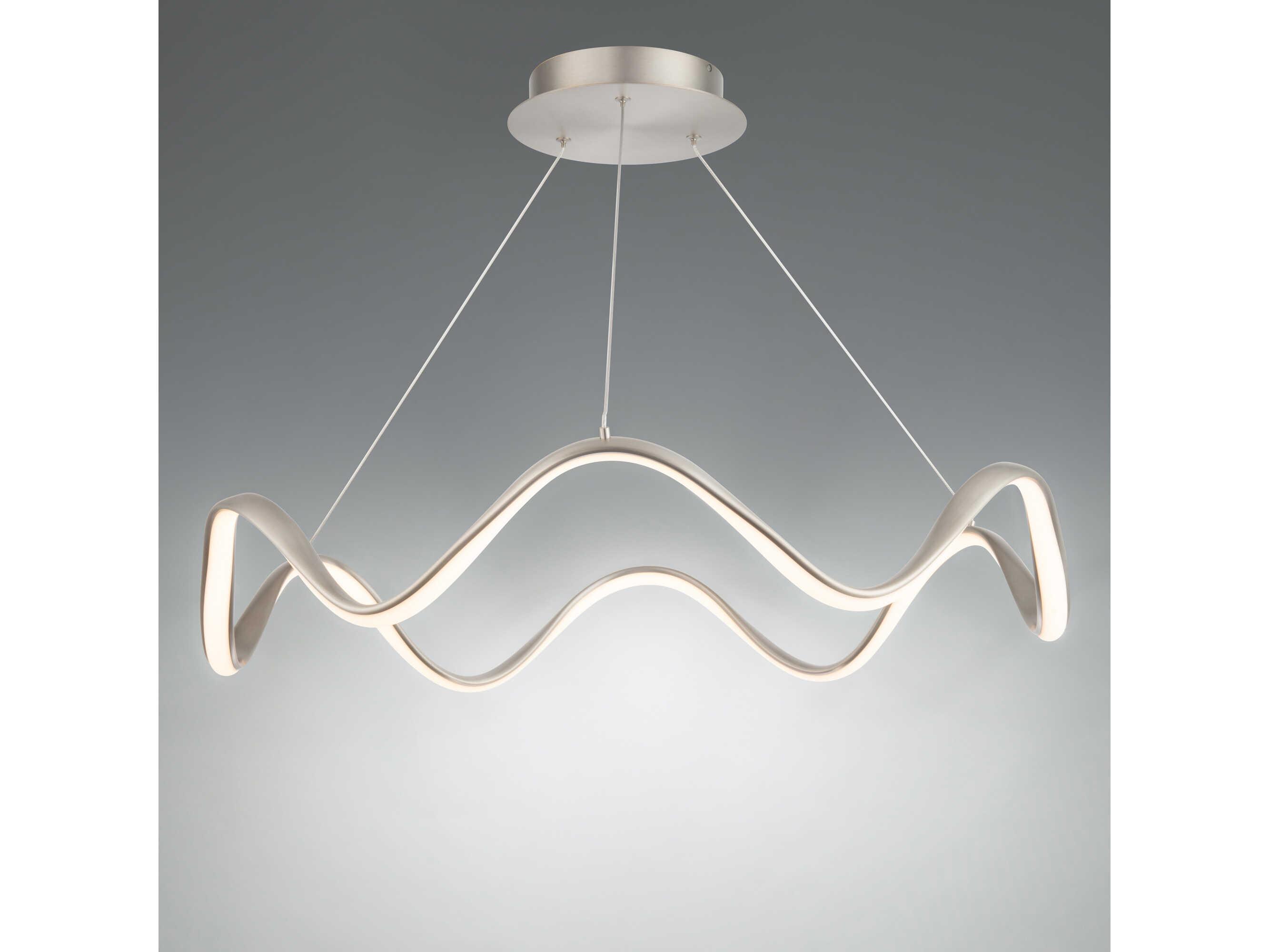 dweLED by WAC Lighting Morae 1-Light Brushed Nickel LED Round Pendant