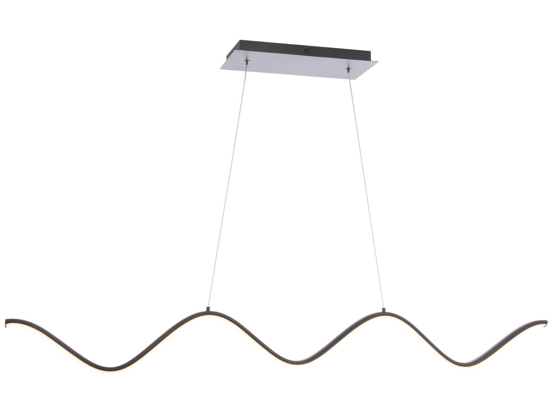 dweLED by WAC Lighting Morae 1-Light Black LED Linear Island Pendant