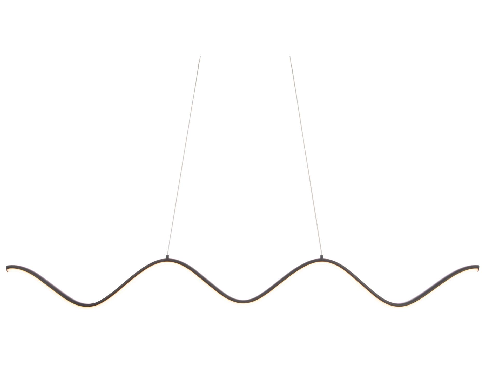 dweLED by WAC Lighting Morae 1-Light Black LED Linear Island Pendant