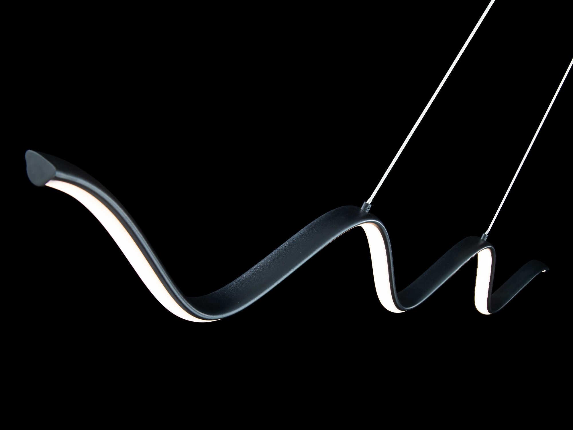 dweLED by WAC Lighting Morae 1-Light Black LED Linear Island Pendant