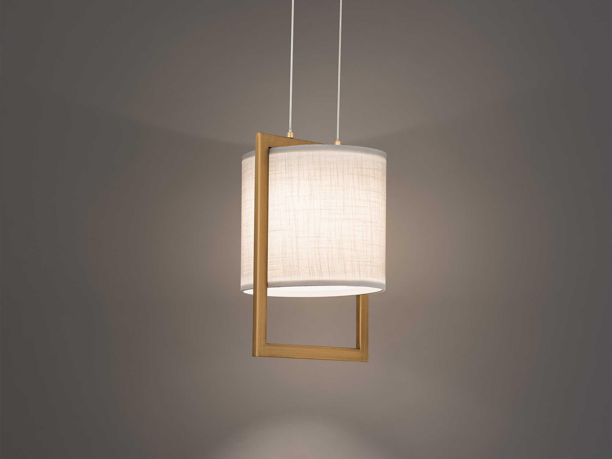 dweLED by WAC Lighting Park Avenue 1-Light Aged Brass LED Drum Mini Pendant