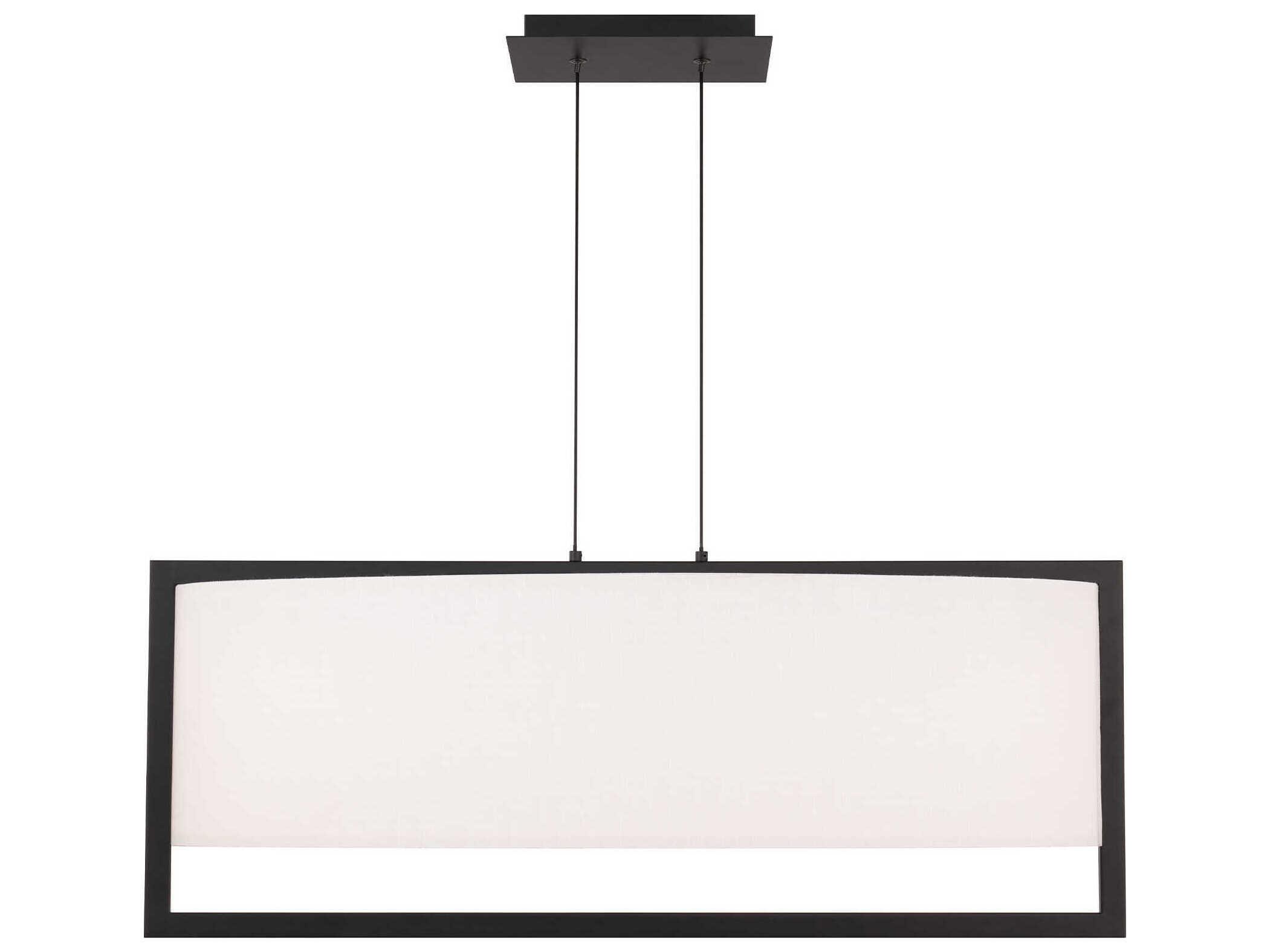 dweLED by WAC Lighting Park Avenue 1-Light Black LED Linear Island Pendant