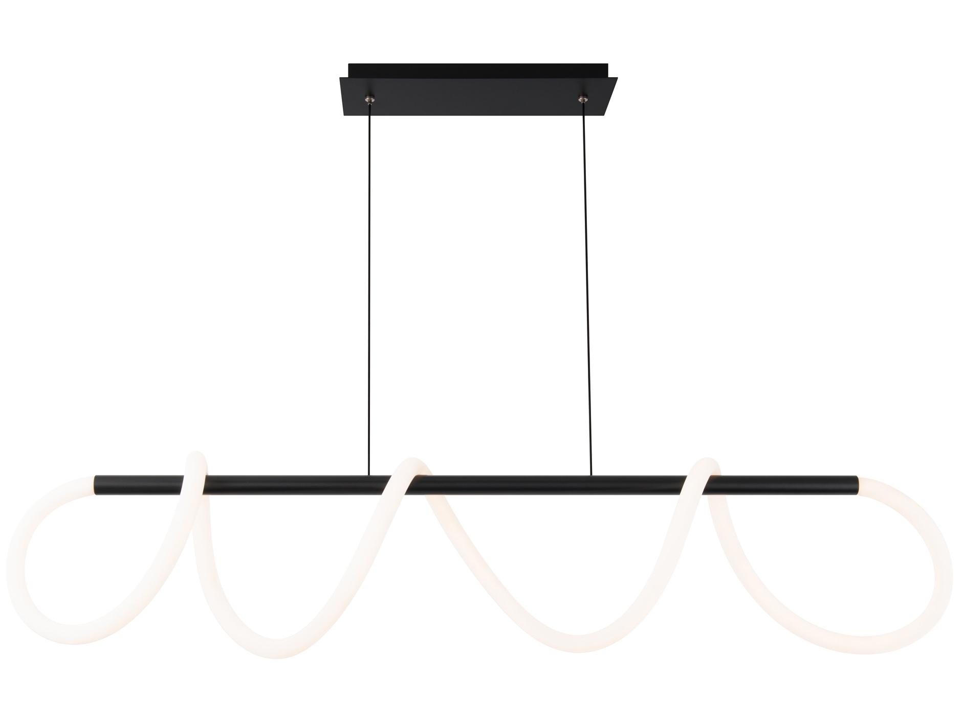 dweLED by WAC Lighting Tightrope 1-Light Black LED Round Island Pendant