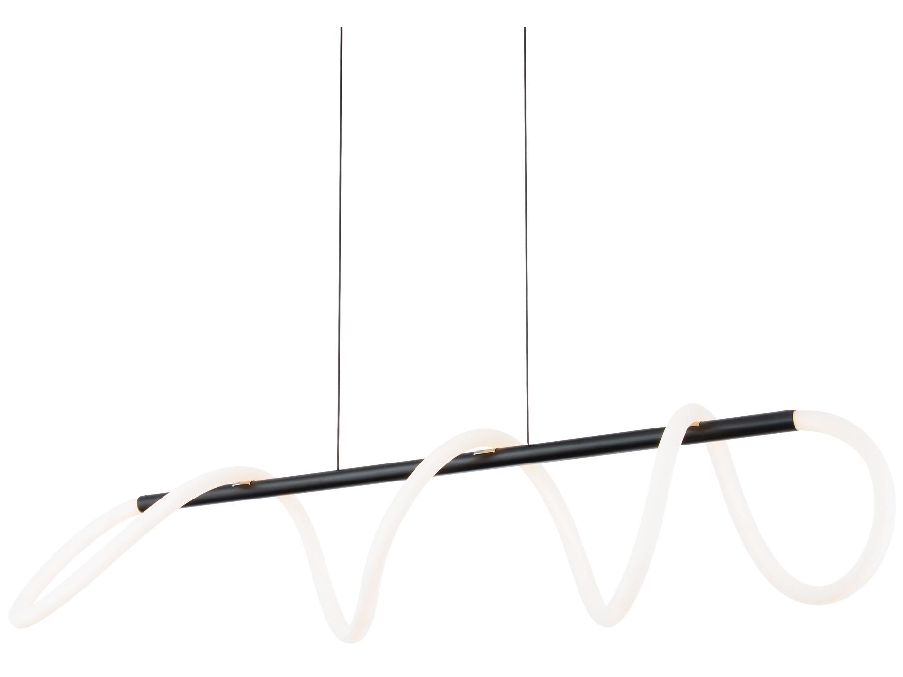 dweLED by WAC Lighting Tightrope 1-Light Black LED Round Island Pendant