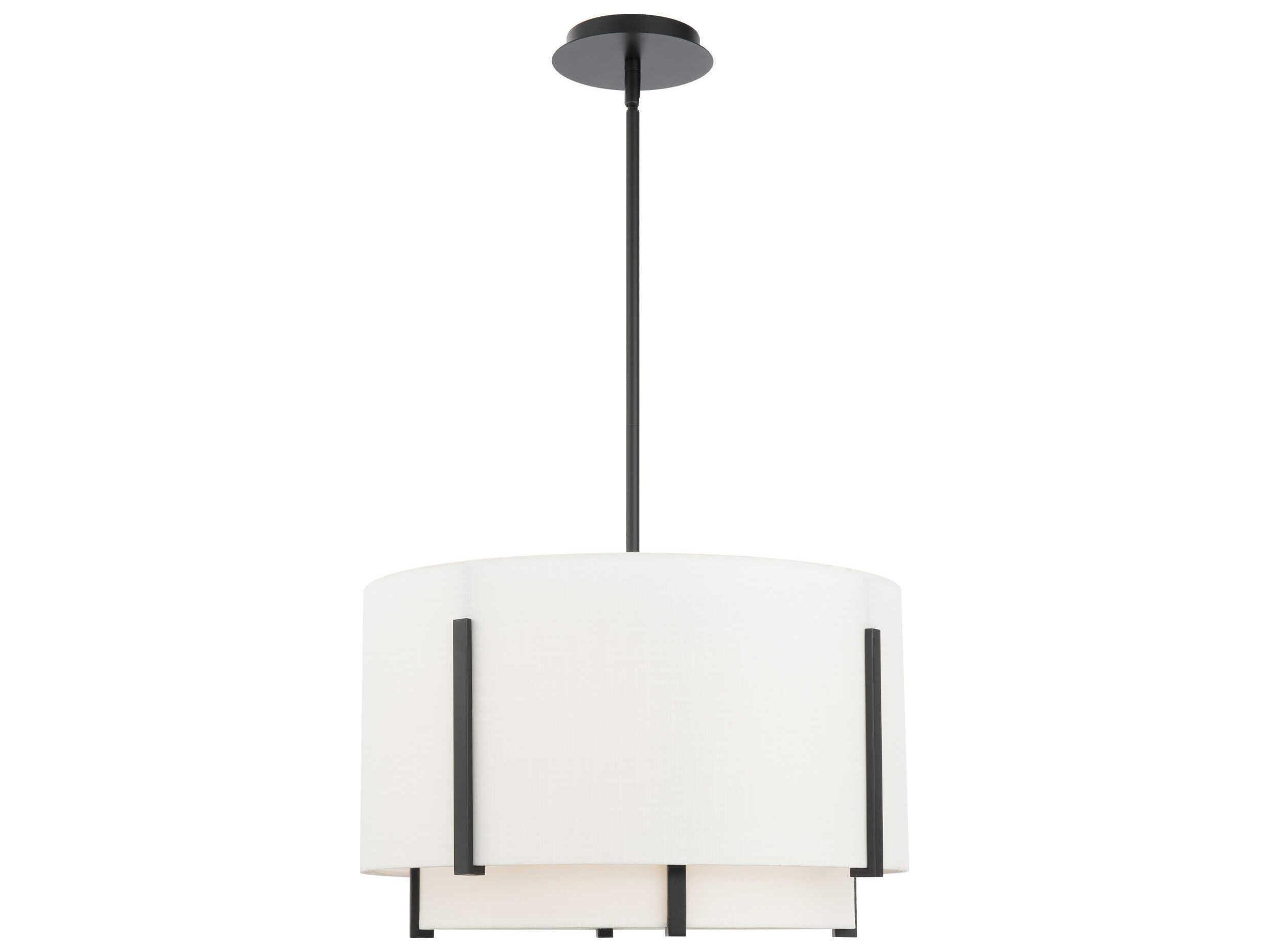 dweLED by WAC Lighting Strum 1-Light Black LED Drum Pendant