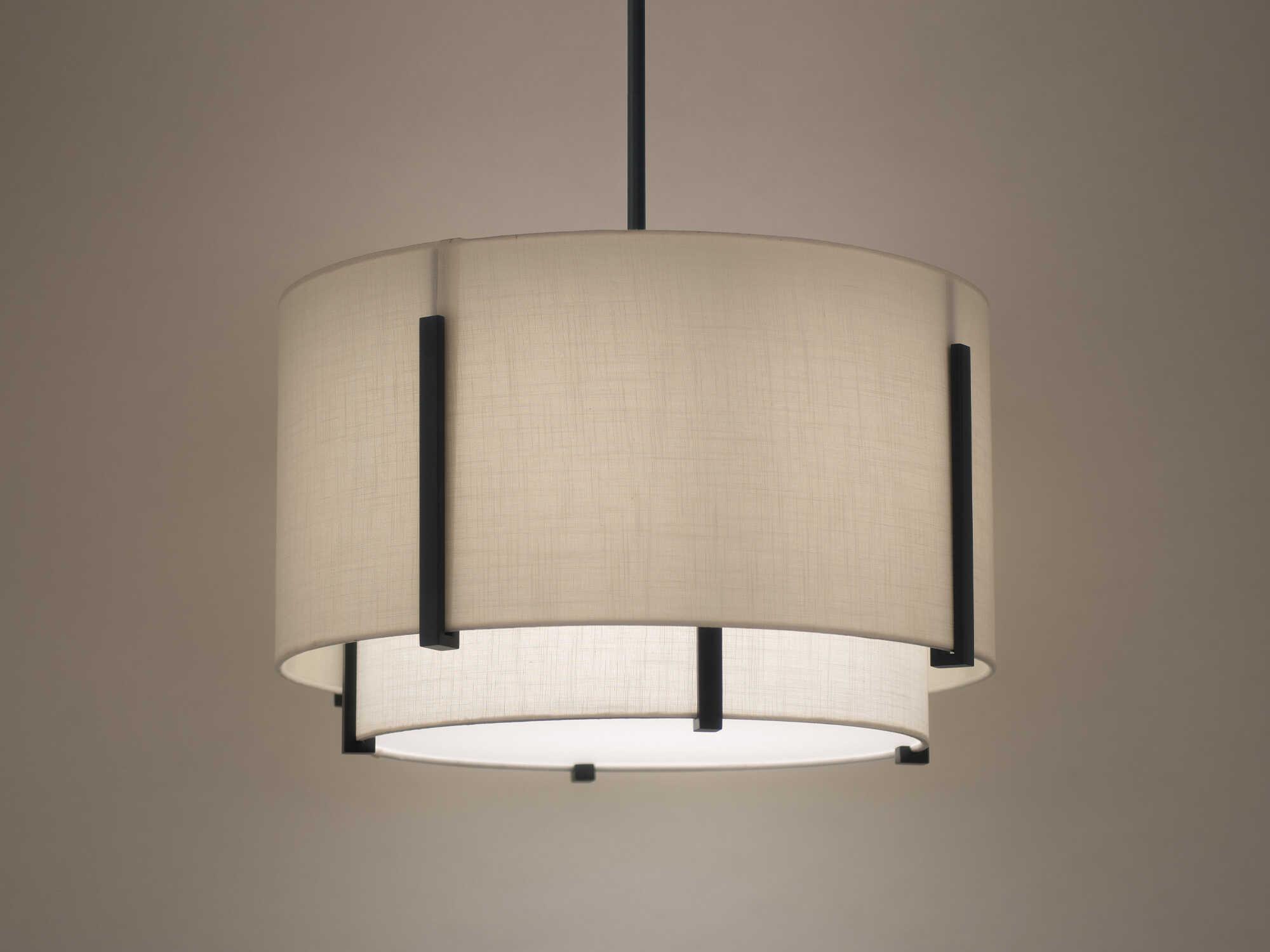 dweLED by WAC Lighting Strum 1-Light Black LED Drum Pendant