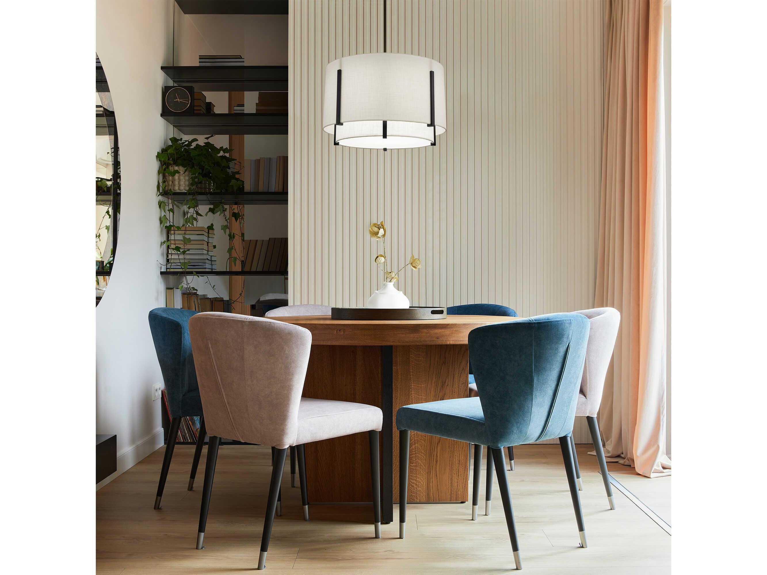 dweLED by WAC Lighting Strum 1-Light Black LED Drum Pendant