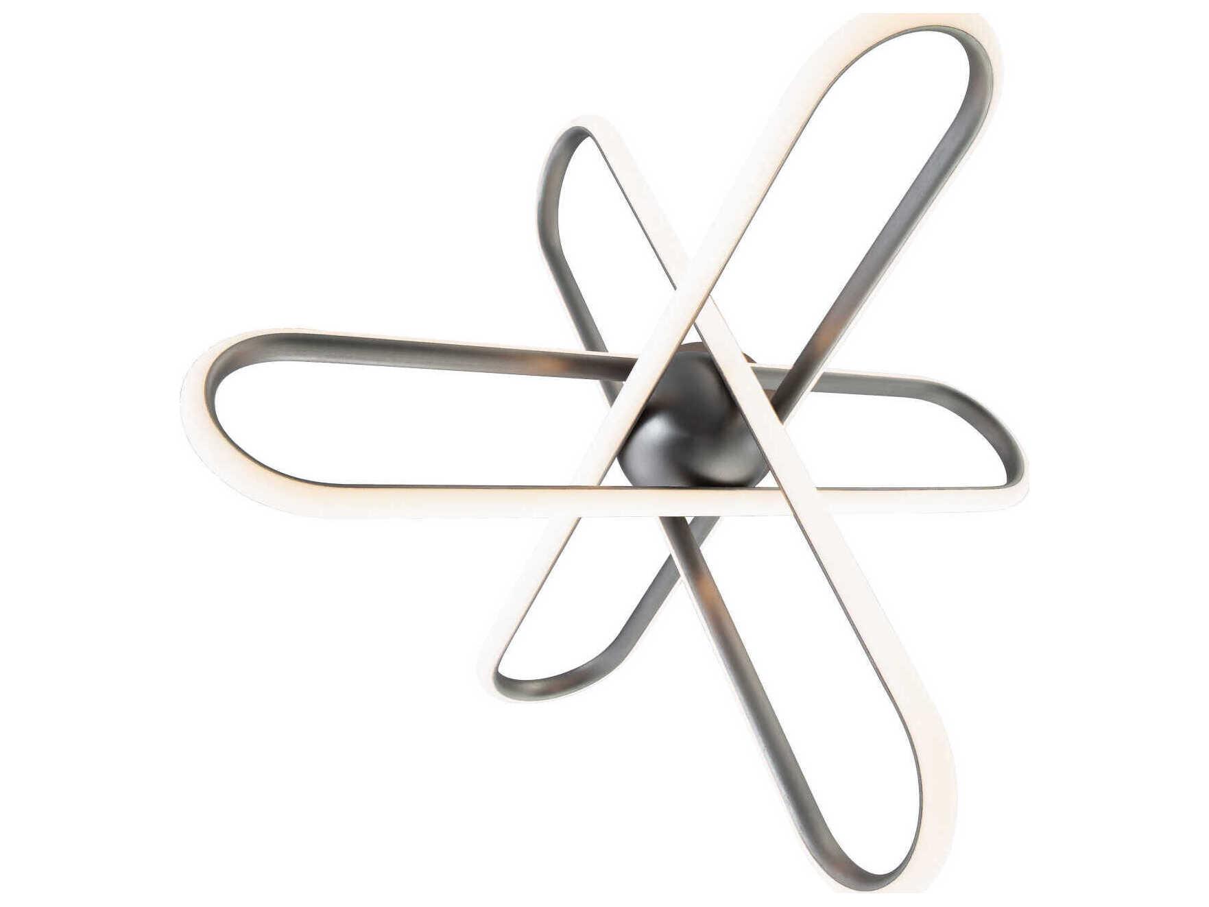 dweLED by WAC Lighting Valerius 3-Light Brushed Nickel LED Geometric Round Chandelier