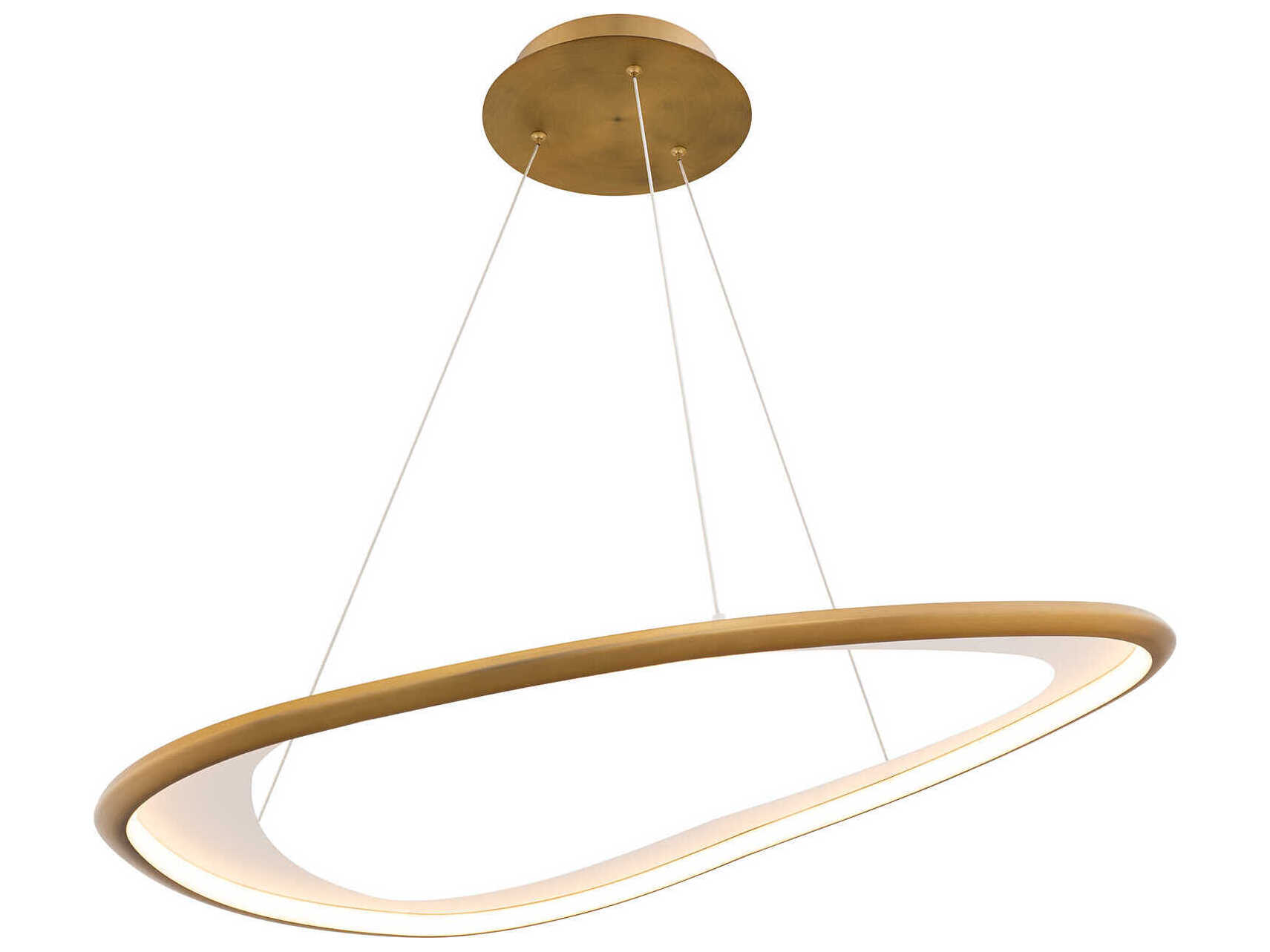 dweLED by WAC Lighting Oyster 1-Light Aged Brass Pendant