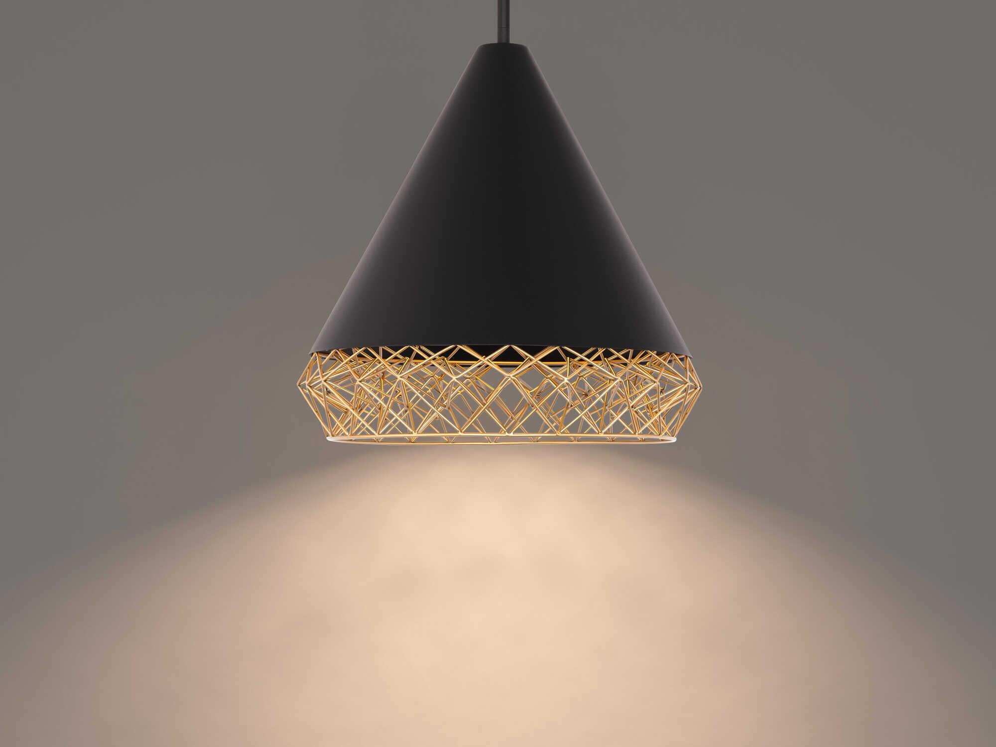 dweLED by WAC Lighting Lacey 1-Light Black Gold LED Pendant